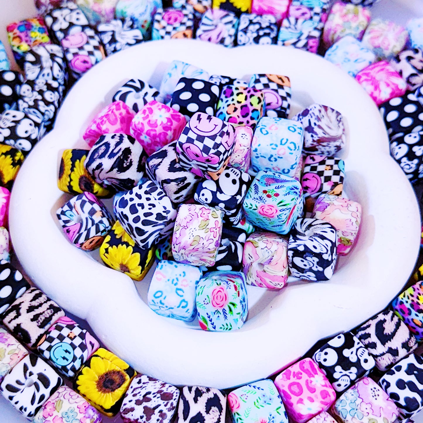 【For Pen】Live Product- Silicone Cube Beads Mix