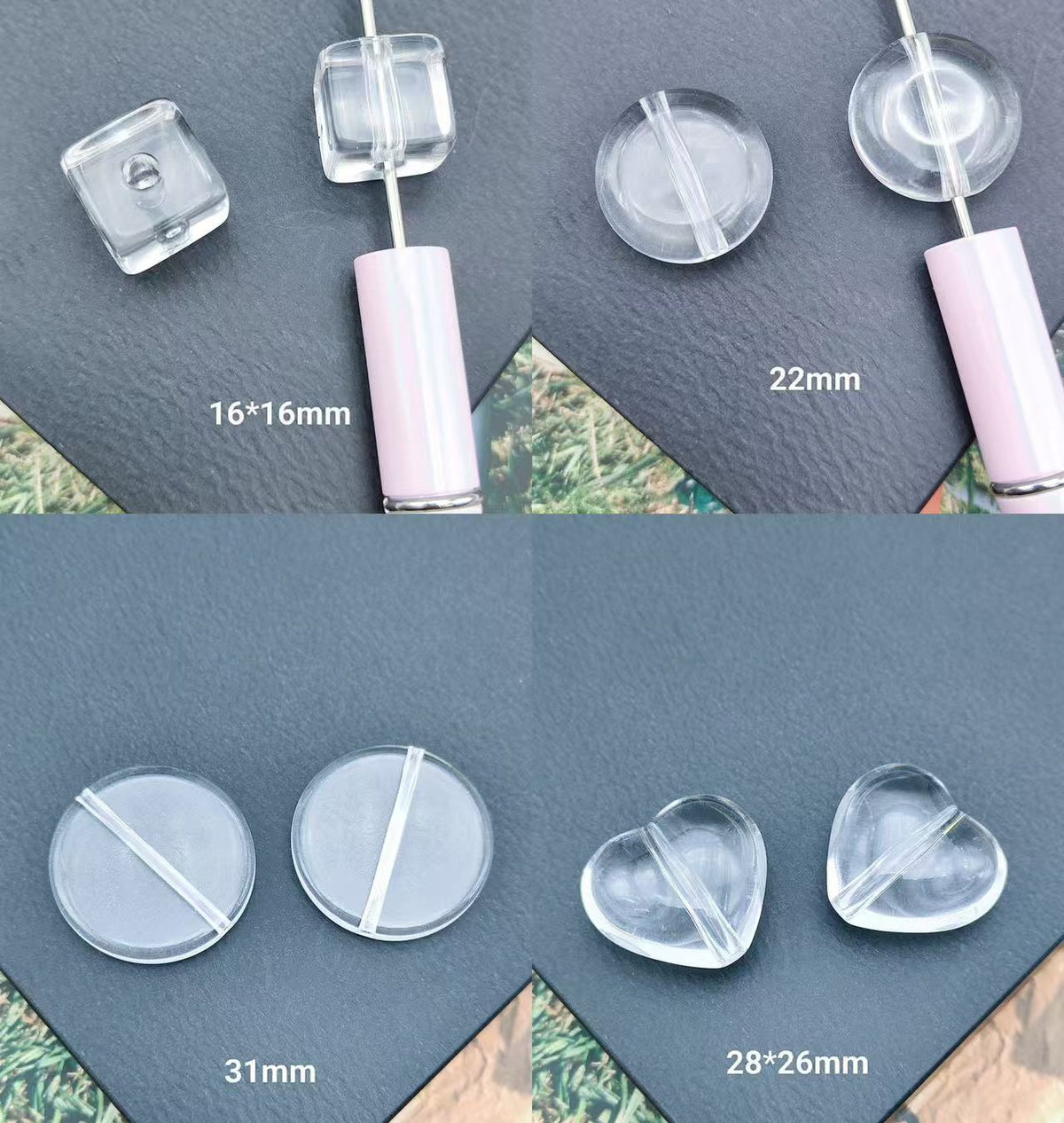 【Offline Packing】DIY Tool- Clear Flat Acrylic Beads