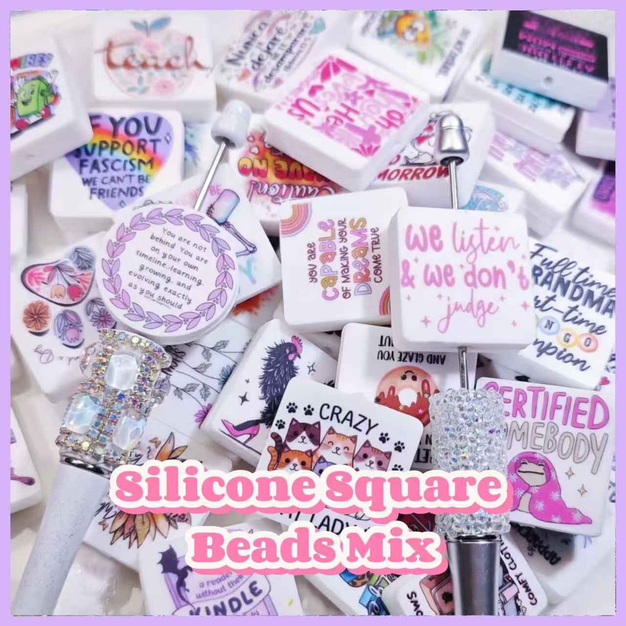 【For Pen】Live Product- Silicone Square Beads Mix