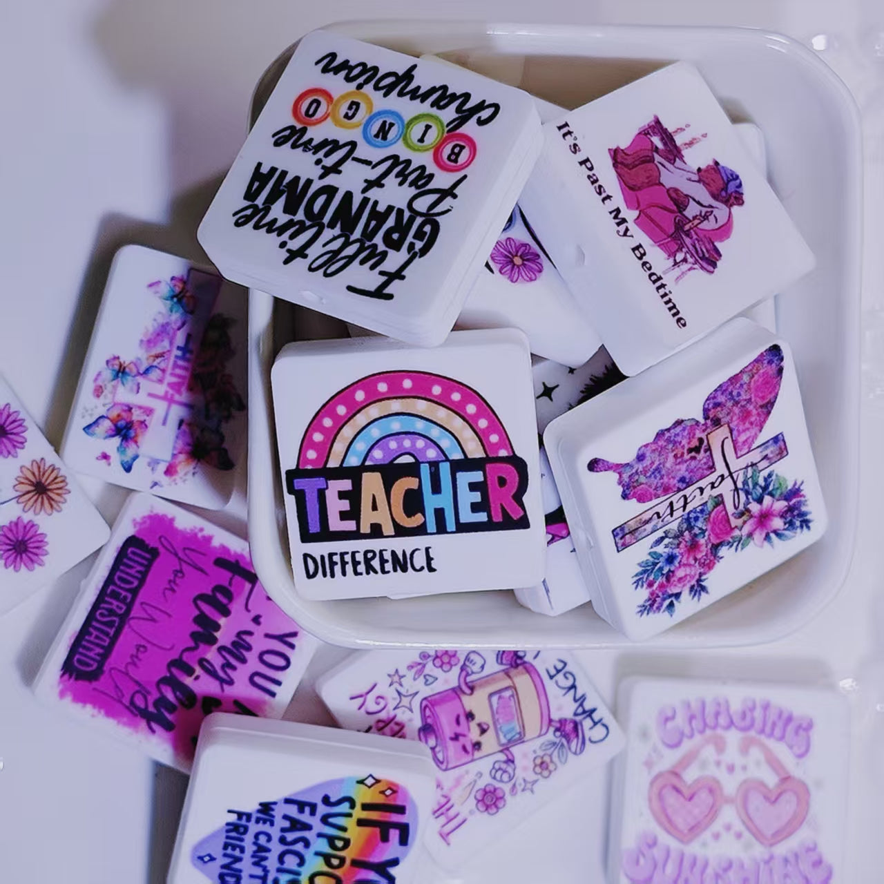 【For Pen】Live Product- Silicone Square Beads Mix