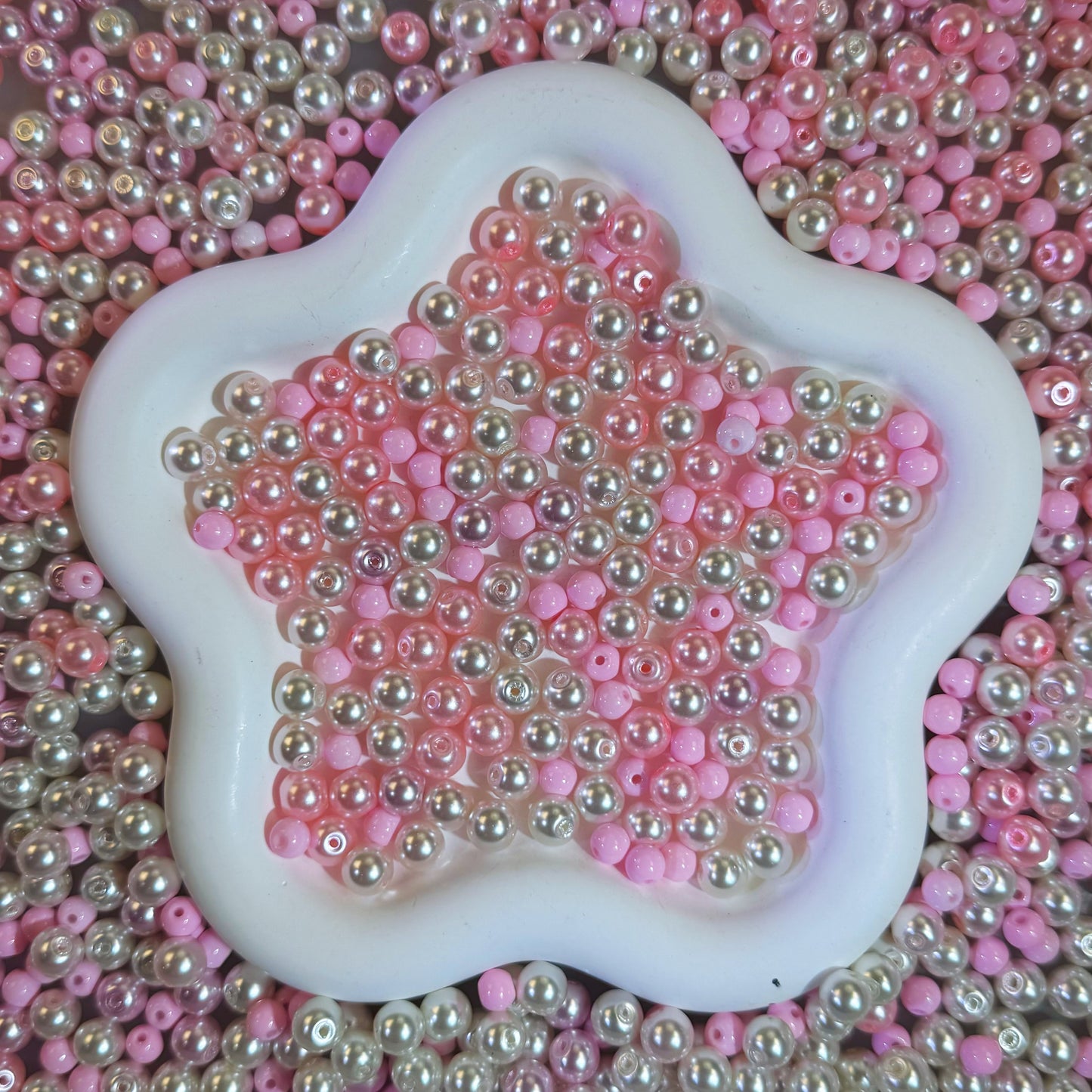 【NEW】【Key Chain/Jewelry】Live Product- Glass Pink Pearl Mix