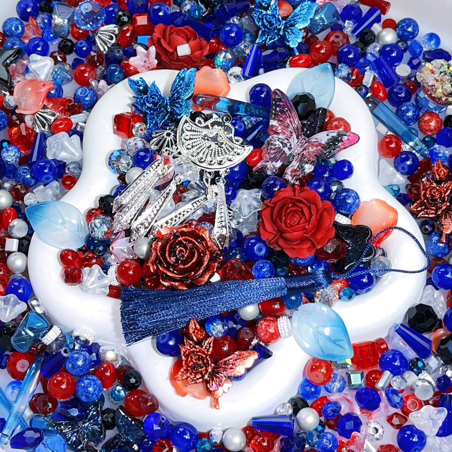 【For Jewelry/ Key Chain 】Live Product- Chinese Hairpin Bloom Mix × Kelly