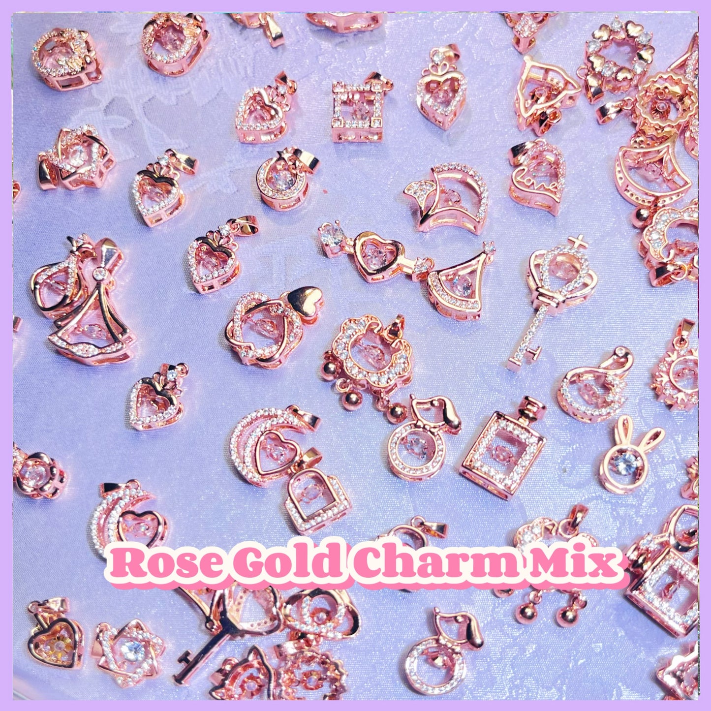 Live Product-Premium Rose Gold Charm Mix(Copper)