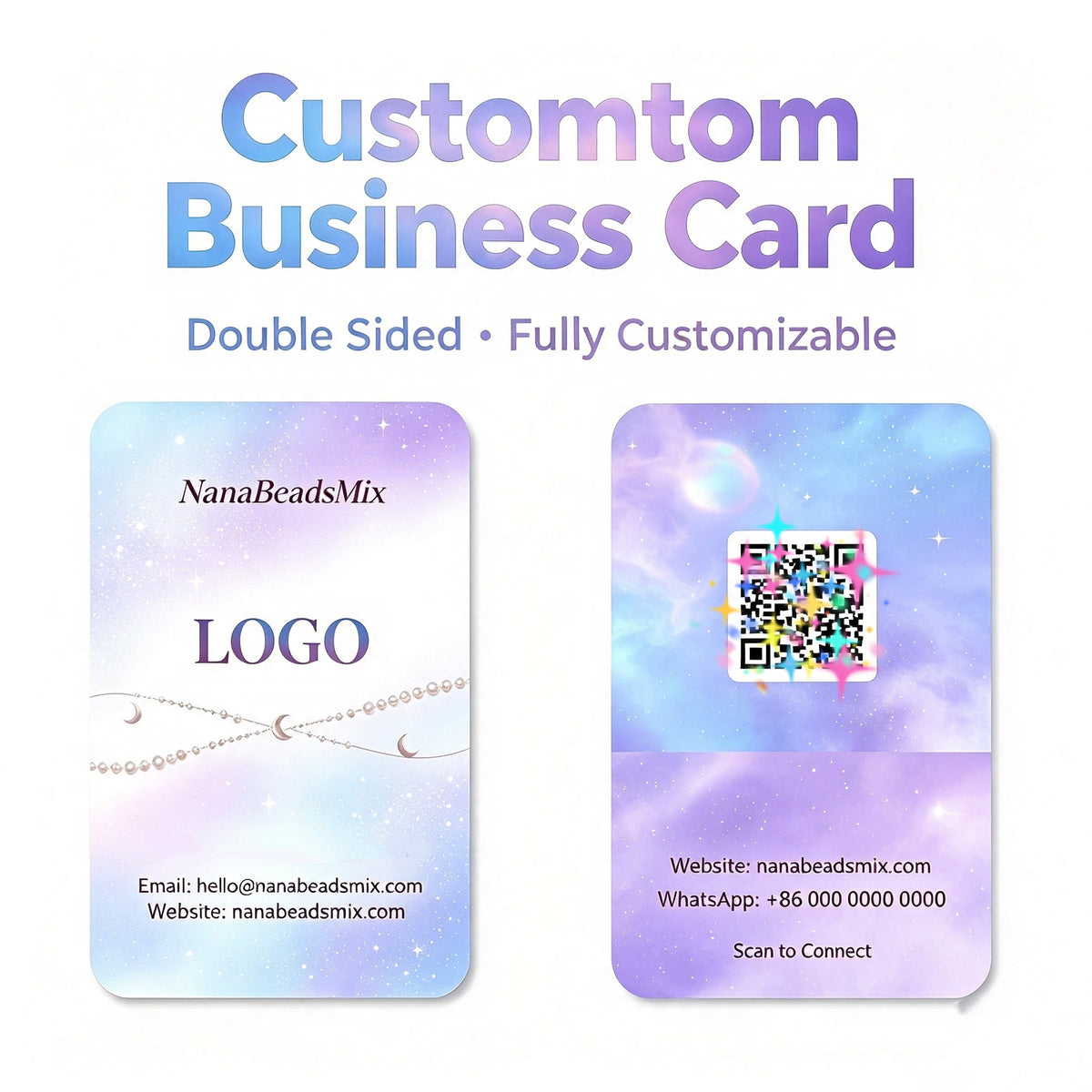【Accessory】Custom Business Card 8.6*5.4 cm Laser Effect