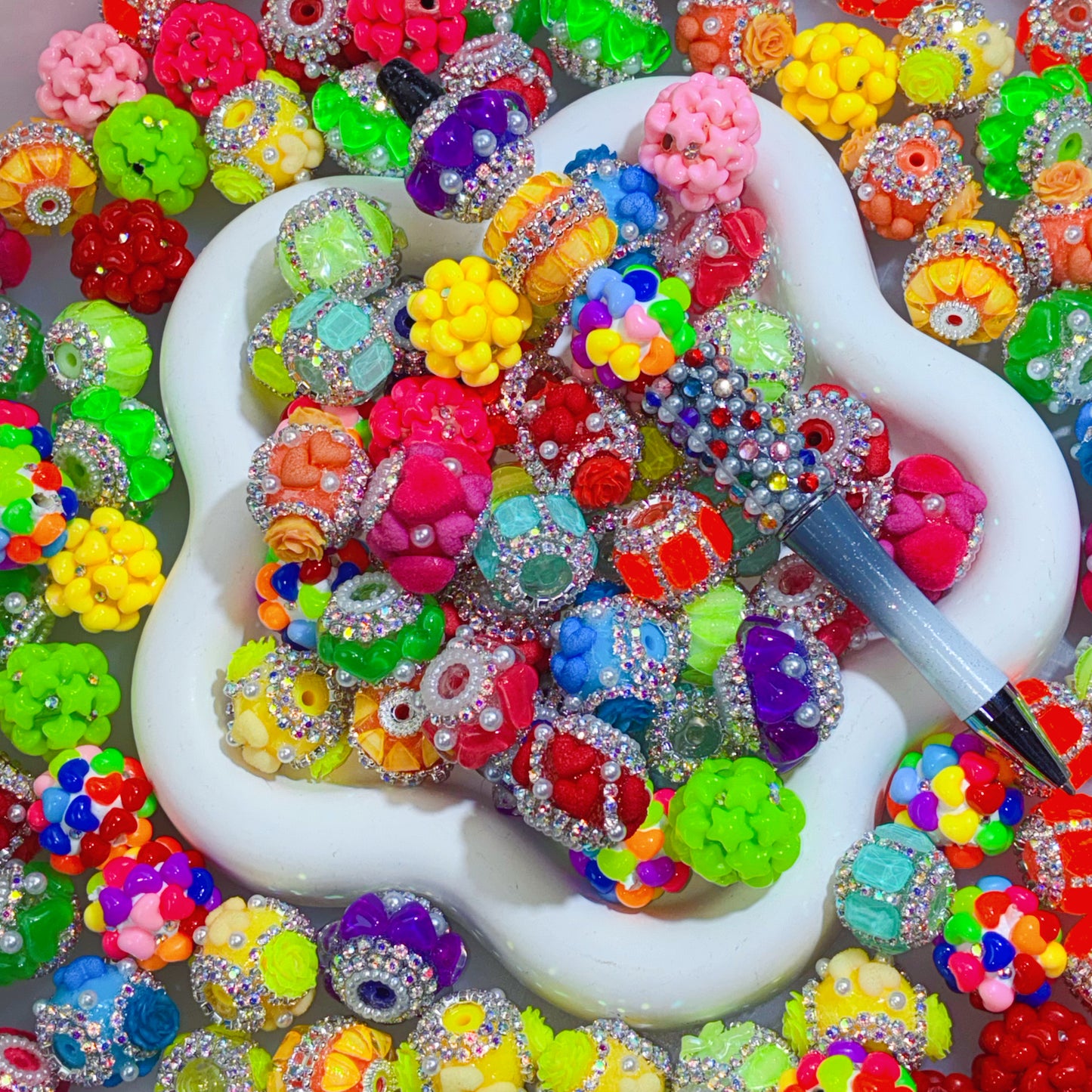 【For Pen/Key Chain】Live Product-Neon Diamond Mix