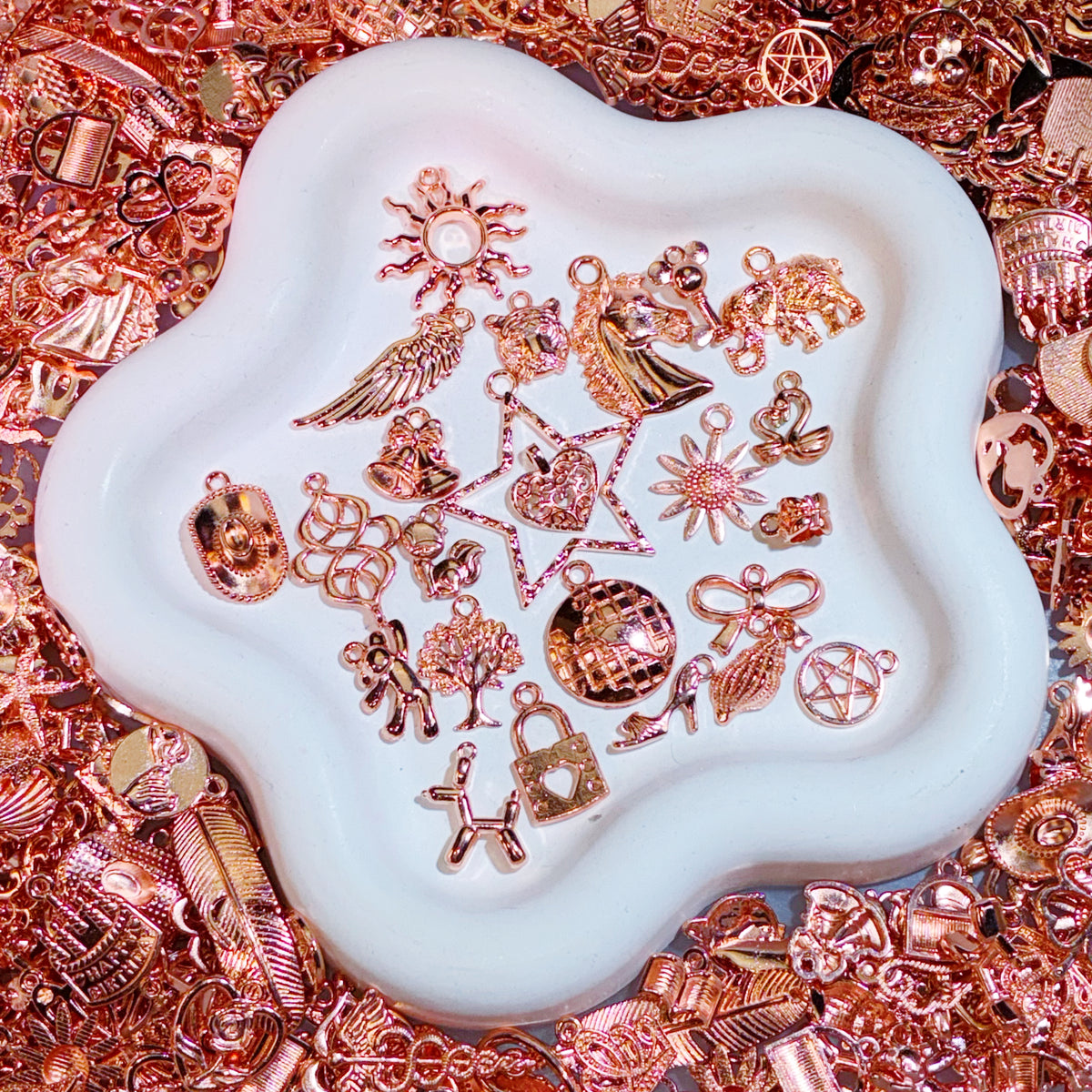 【Accessory】Rose Gold Charm Mix