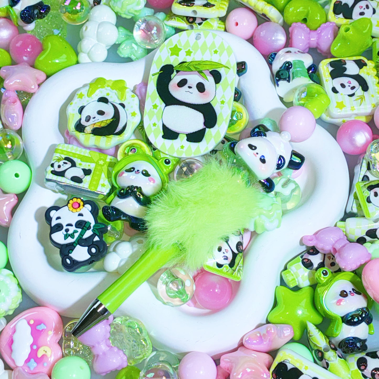 【For Pen/Key Chain】Live Product- Blush Panda Mix
