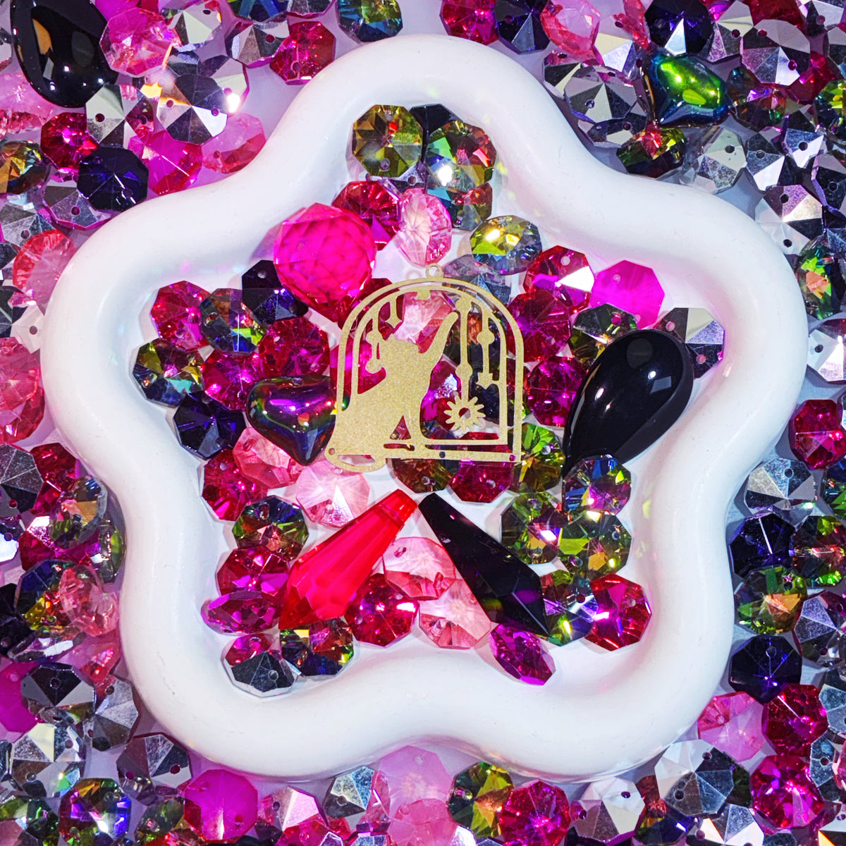【For Sun Catcher 】Live Product- Fushia Spooky Sun Catcher Mix