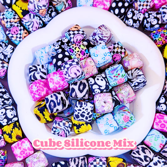 【For Pen】Live Product-  Silicone Cube Beads  Mix