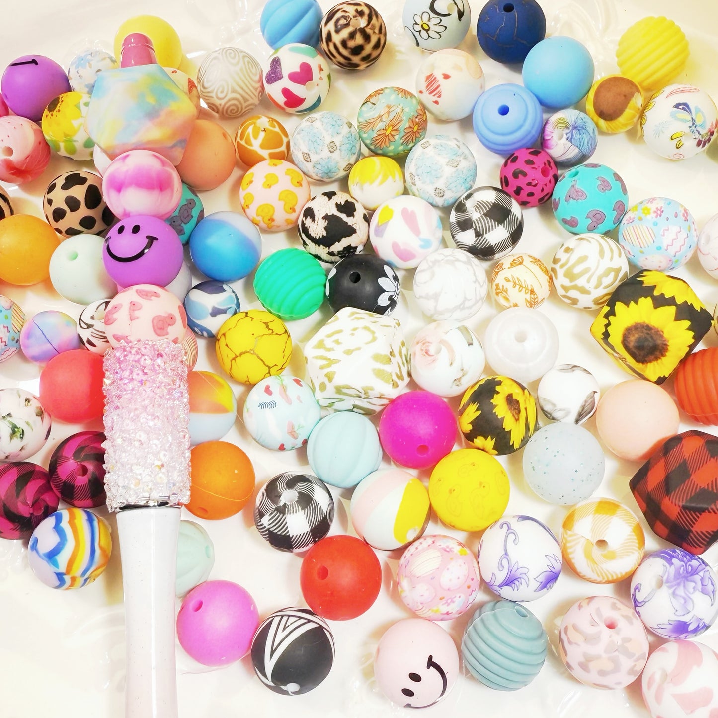 【For Pen】Live Product-  Silicone  Round Beads  Mix