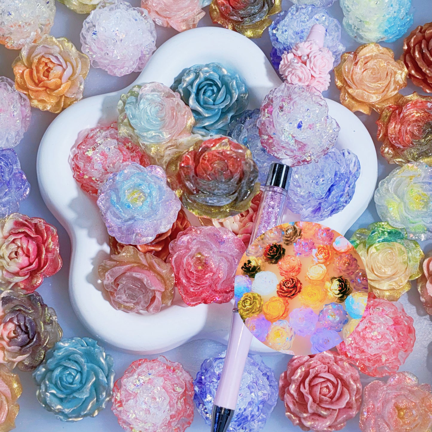 【For Pen】LiveProduct- Beadable Flower Mix( Glow )