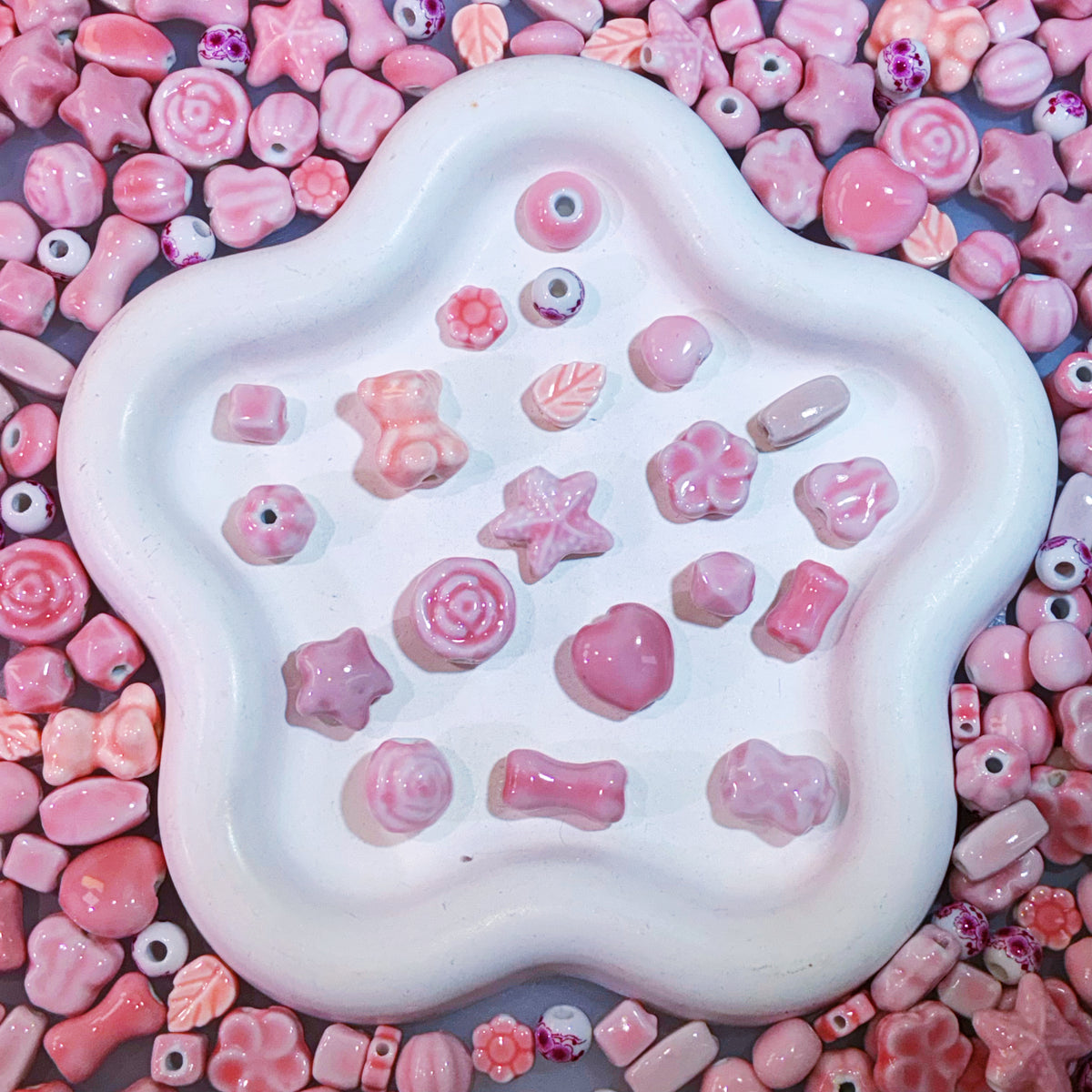 【For Jewelry】Live Product-Ceramic Pink Mix