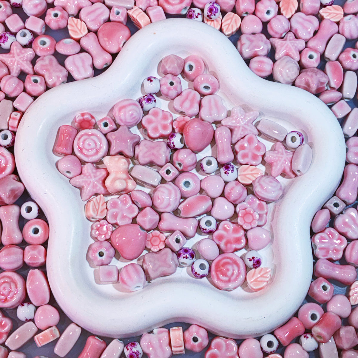 【For Jewelry】Live Product-Ceramic Pink Mix