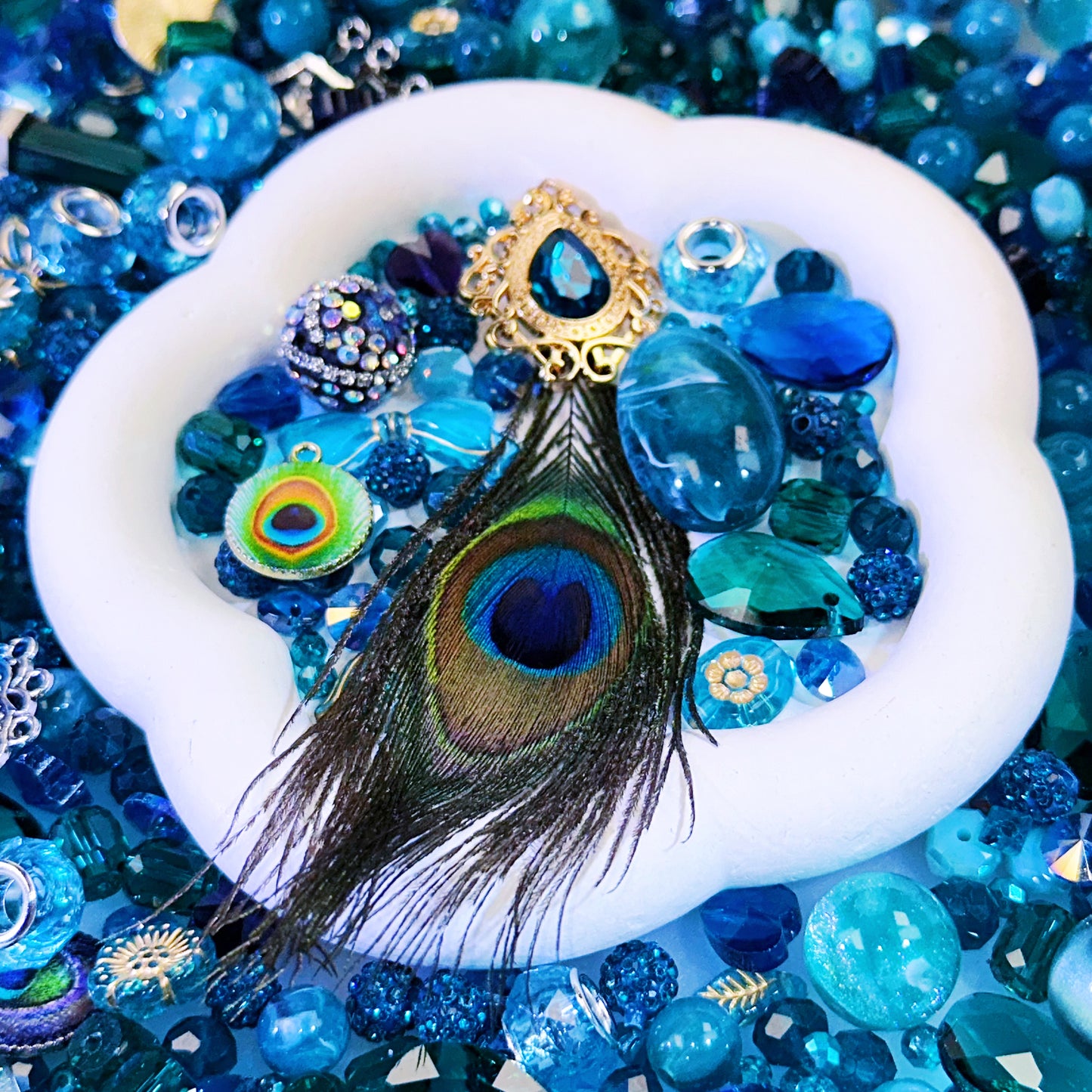 【NEW】【Key Chain/Jewelry】  Live Product-Peacock Baroque Mix