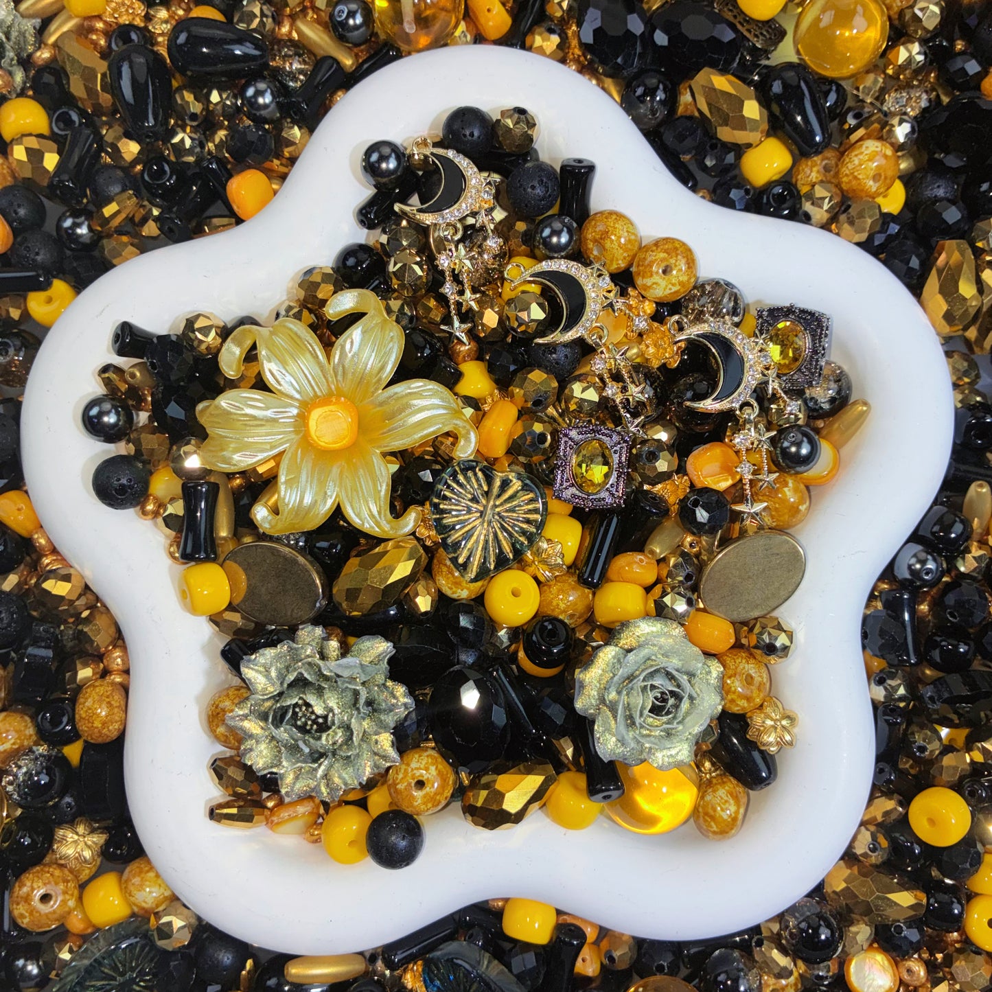 【For Jewelry】Live Product-Black - Gold Bloom ×  LindaD