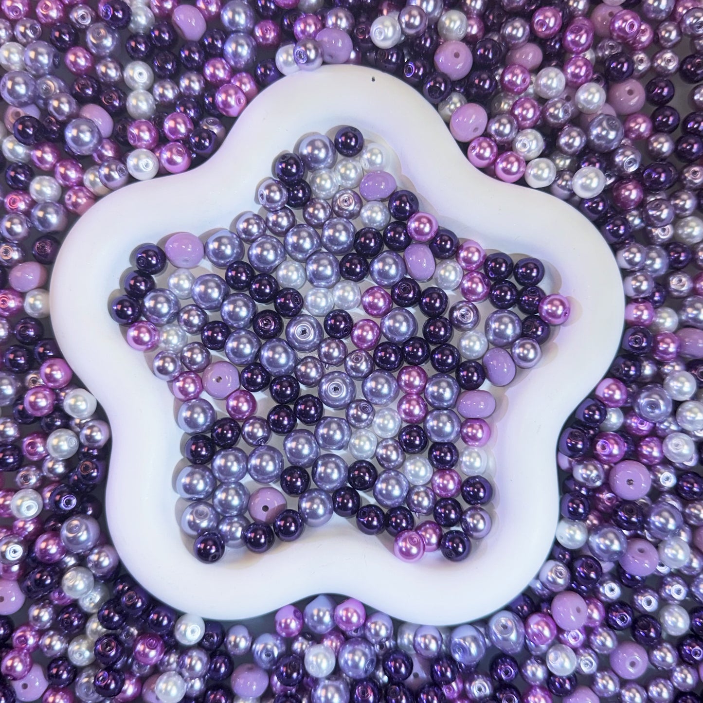 【NEW】【Key Chain/Jewelry】Live Product-Glass Purple Pearl Mix