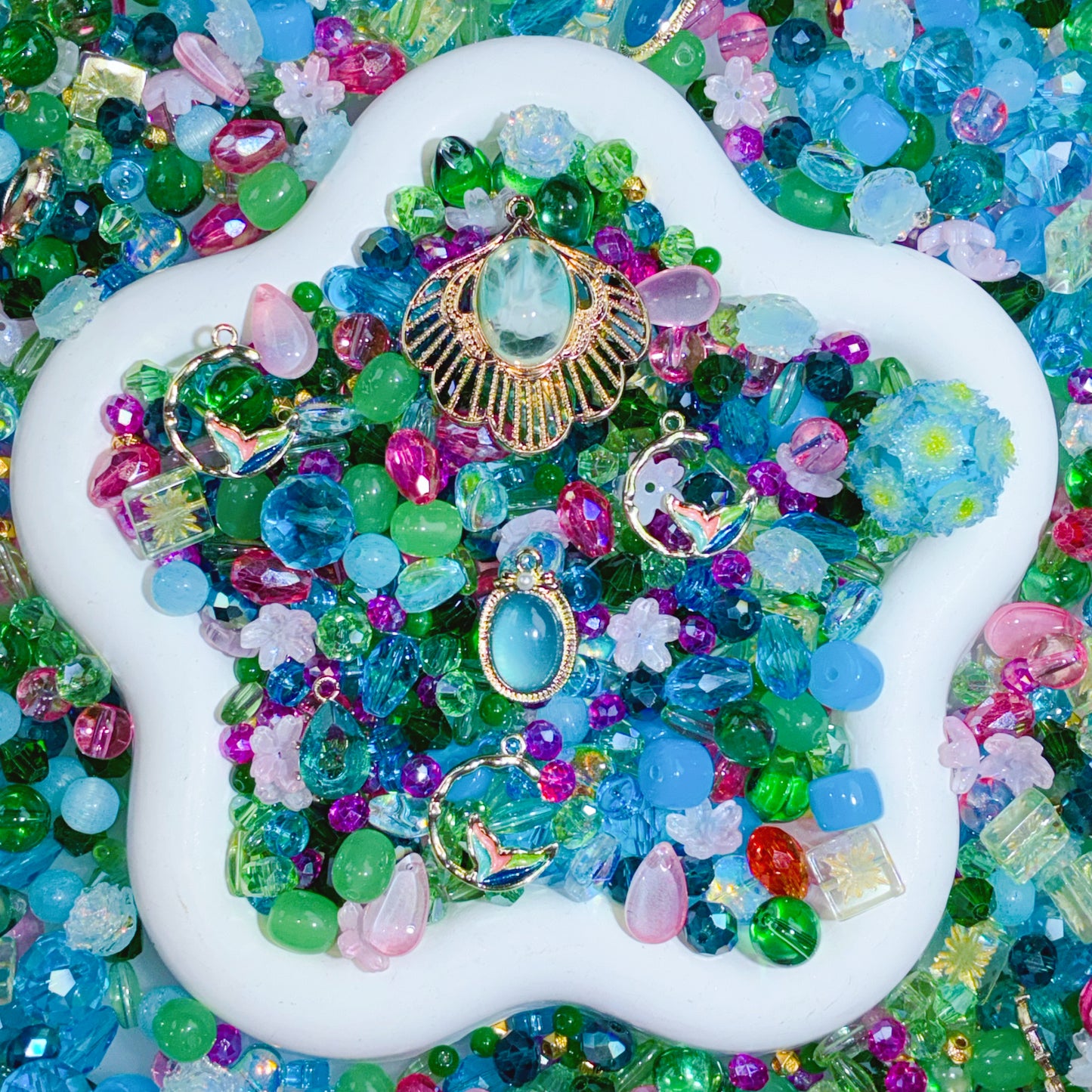 【For Jewelry】Live Product-Aqua Shell Mix