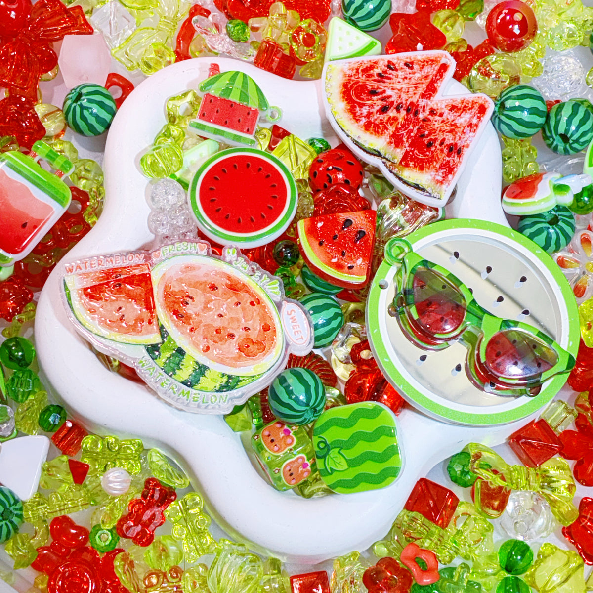 【BOGO DAY Mix 5 】【For Pen/ Key Chain 】Live Product- Watermelon Mix
