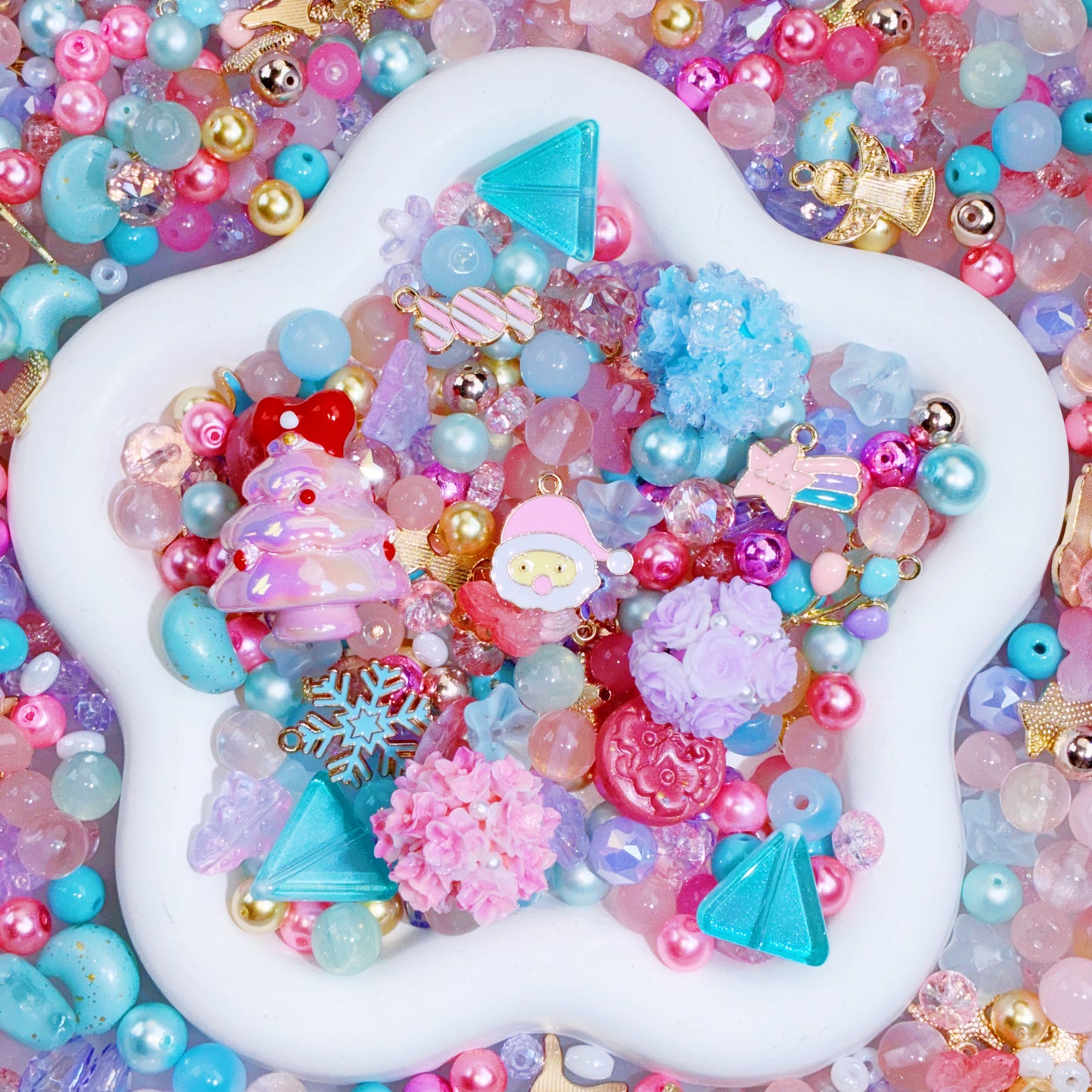 【For Jewelry】Live Product-Cotton Candy Christmas Mix × Gemma