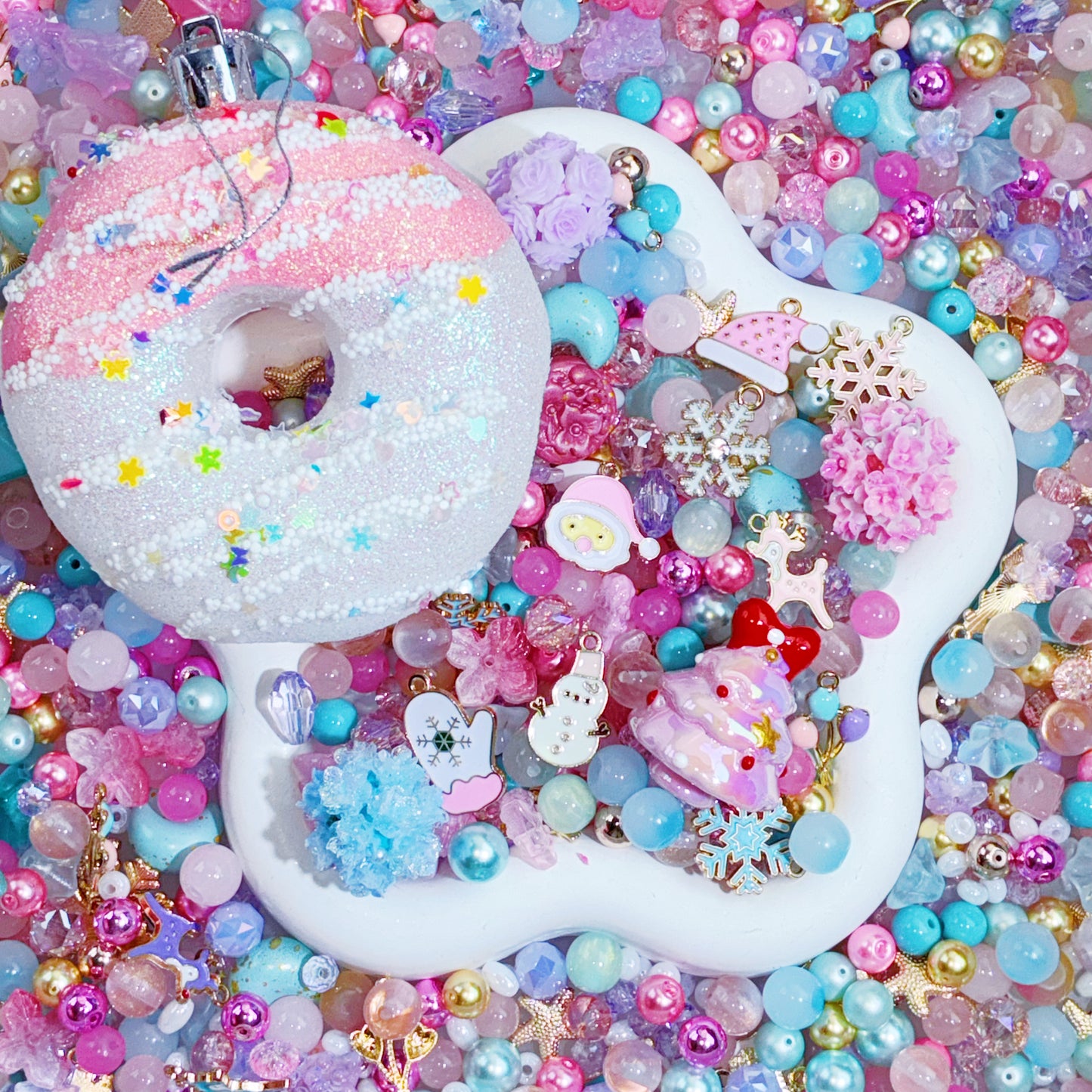 【For Jewelry】Live Product-Cotton Candy Christmas Mix × Gemma