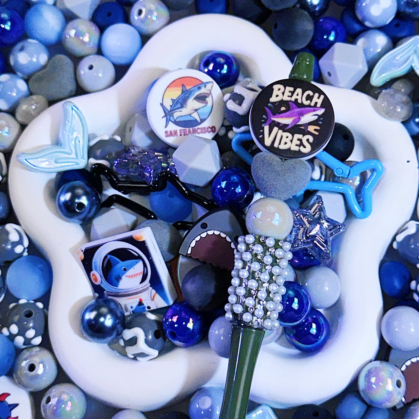 【NEW】【For Pen】Live Product- Shark Silicone& Acrylic  Mix