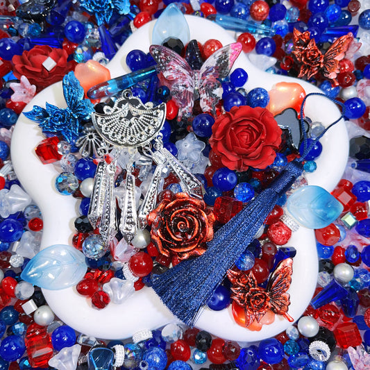 【For Jewelry/ Key Chain 】Live Product- Chinese Hairpin Bloom  Mix ×  Kelly
