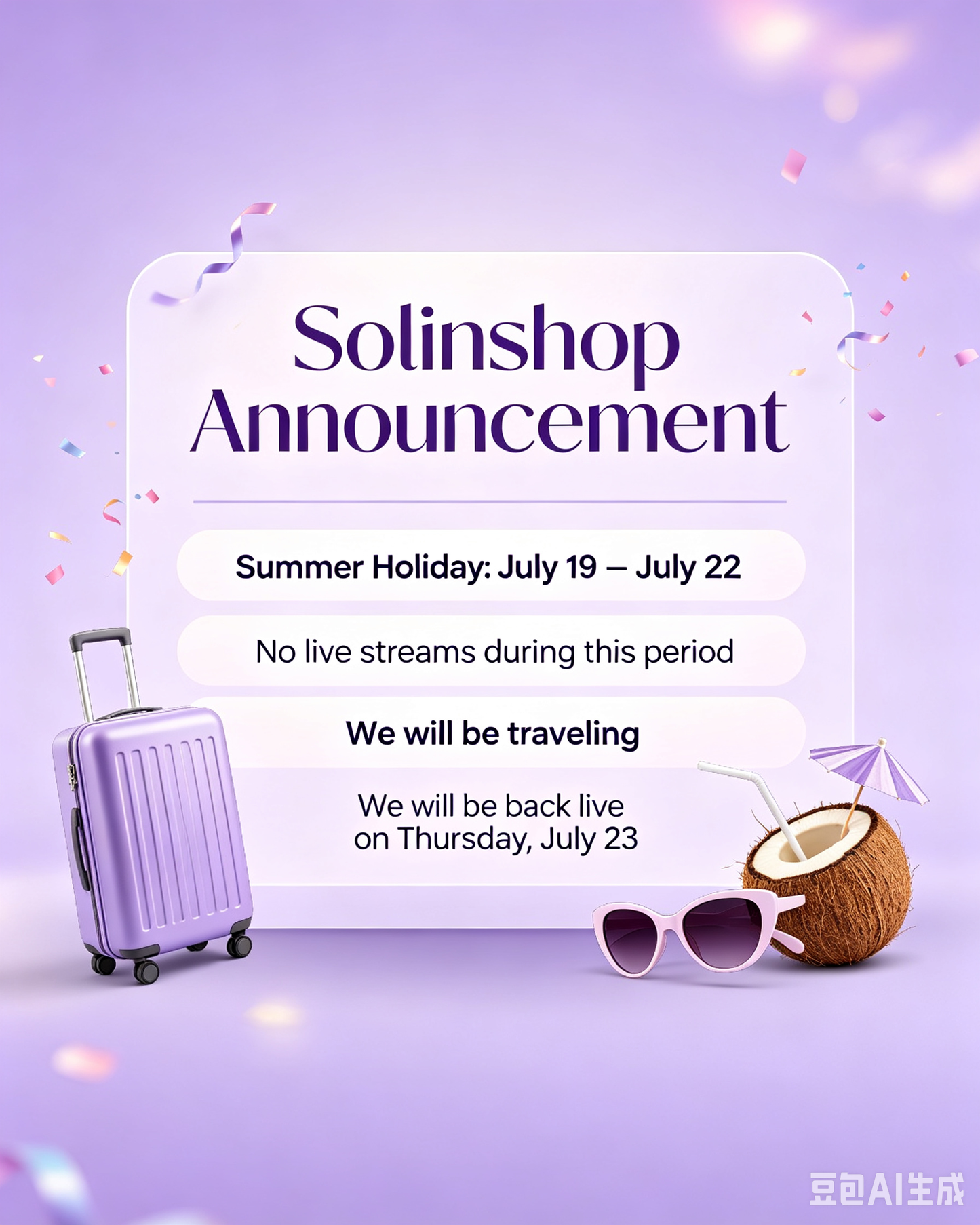 Solinshop  Announcement