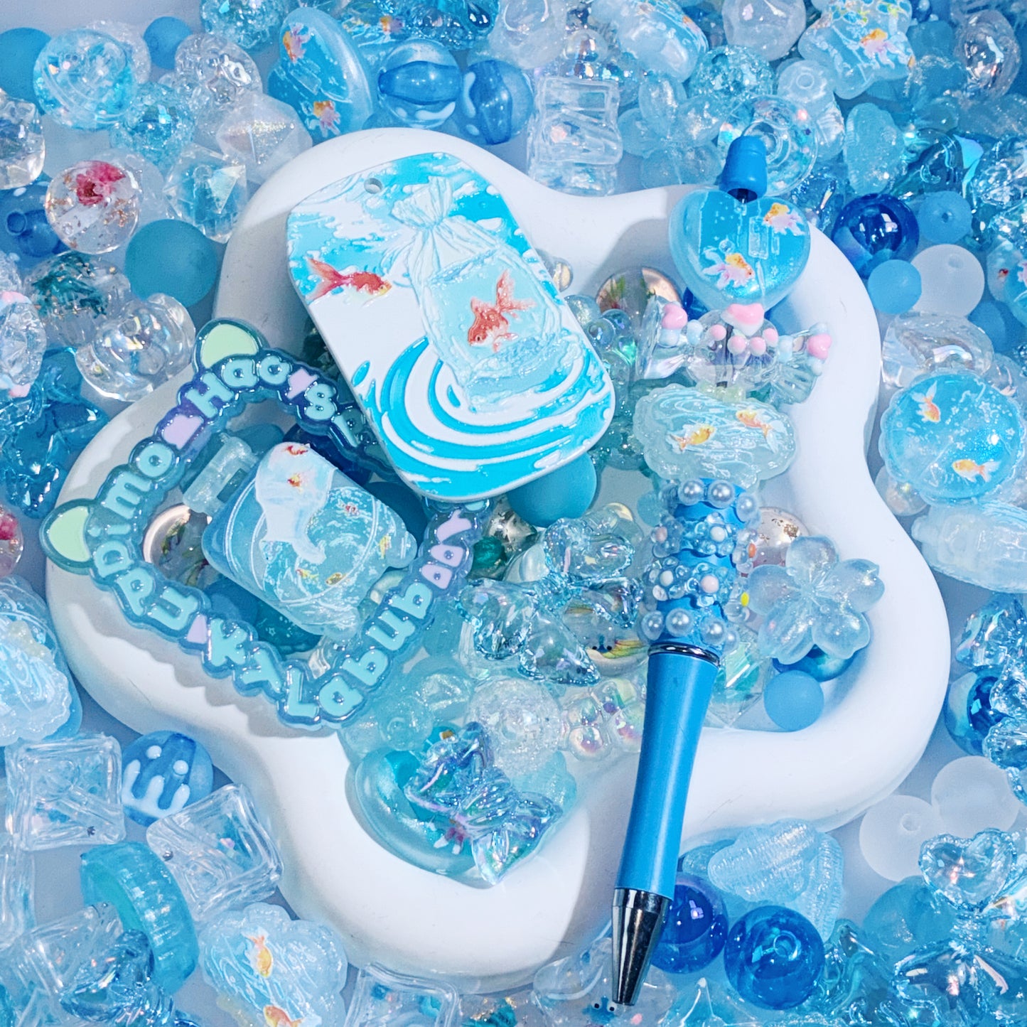 【For Pen/Key Chain】Live Product- Summer Pond Mix（Glow）
