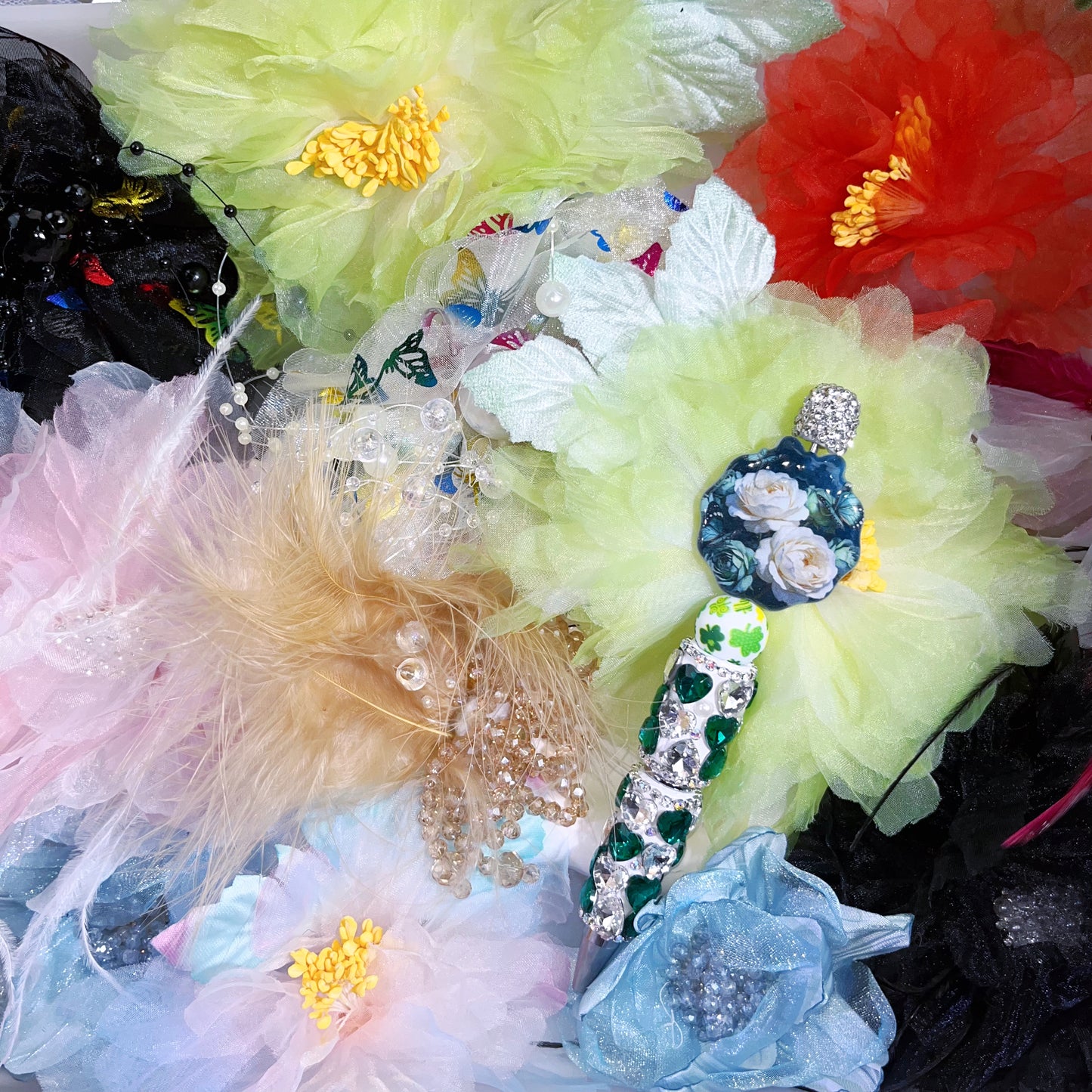 【Accessory】Live Product-Fabric Flower Mix ×  Jasmine