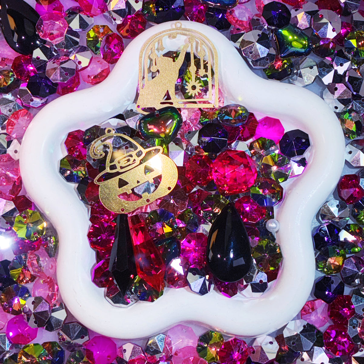 【For Sun Catcher 】Live Product- Fushia Spooky Sun Catcher Mix