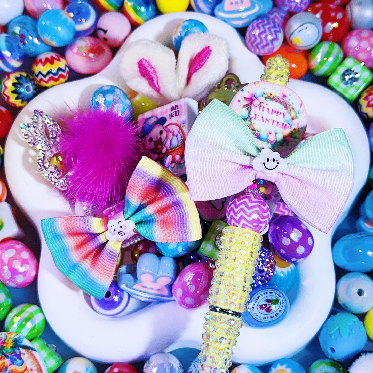 【NEW】【Key Chain/Pen/Hanger】Live Product-Ester Bunny Mix