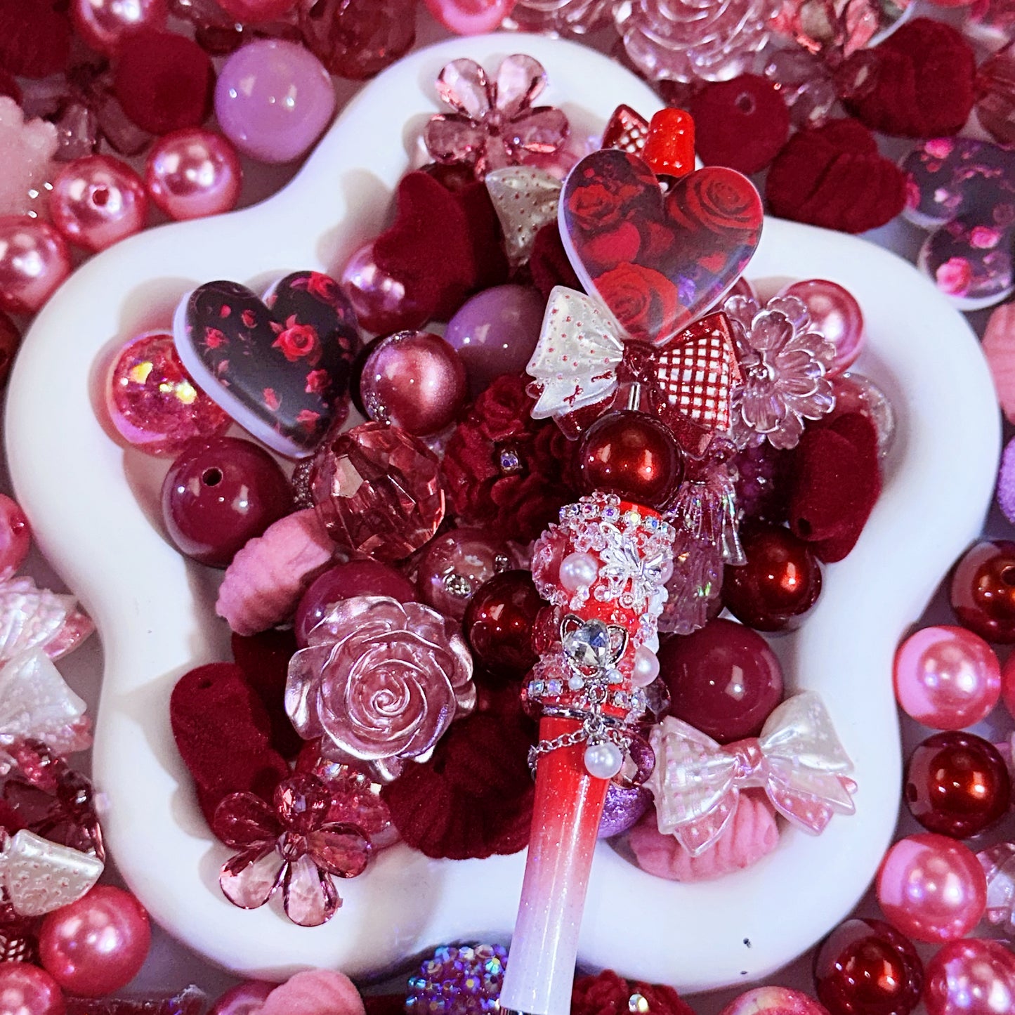 【NEW】【For Pen】Live Product-  Rose Silicone& Acrylic  Mix