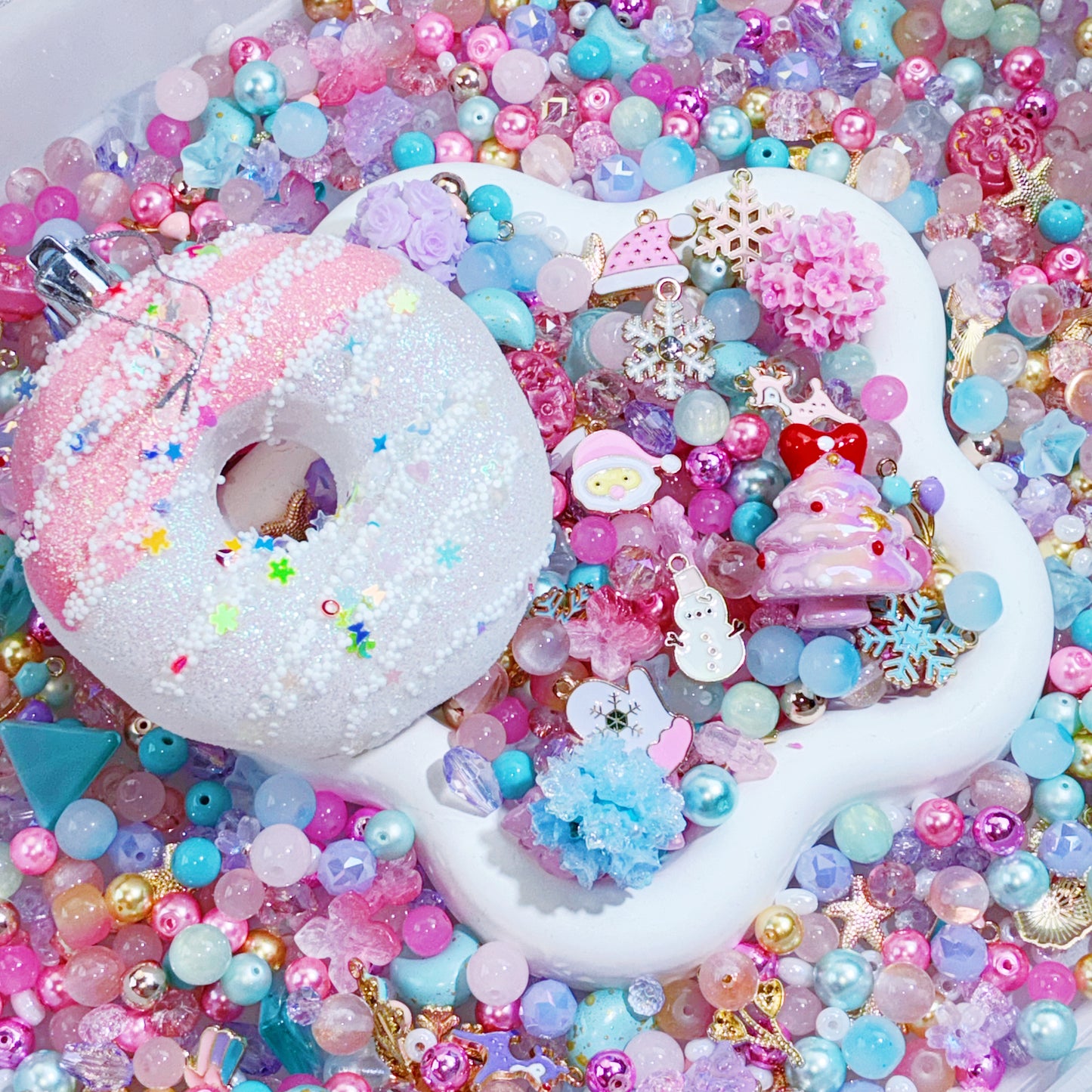 【For Jewelry】Live Product-Cotton Candy Christmas Mix × Gemma