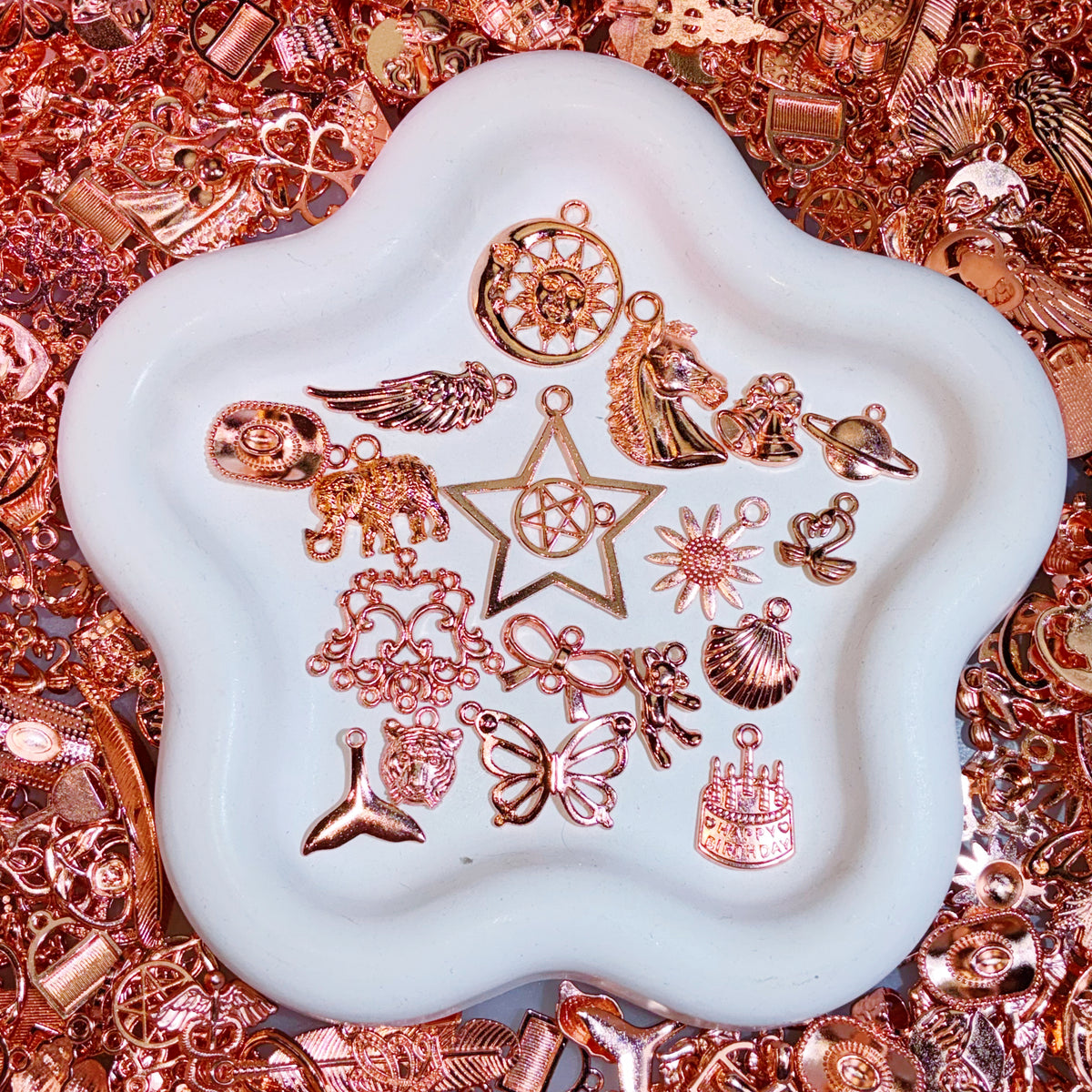 【Accessory】Rose Gold Charm Mix