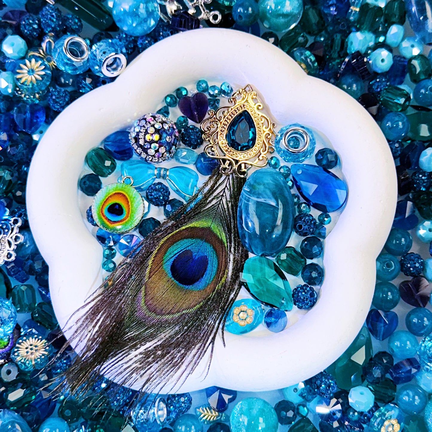 【NEW】【Key Chain/Jewelry】  Live Product-Peacock Baroque Mix