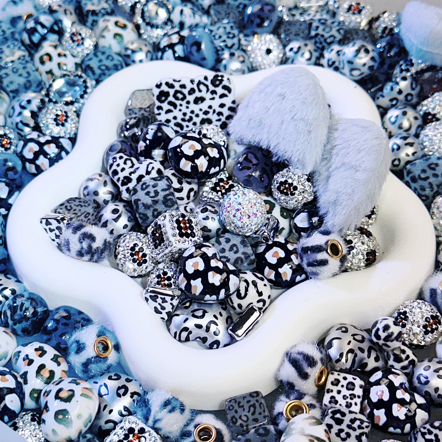 【NEW】【For Pen/Key Chain】Live Product-Snow Leopard Mix