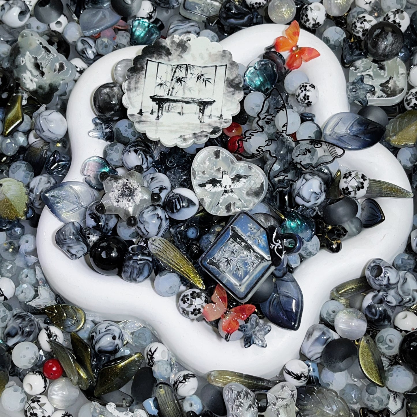 【Jewelry /Hanger】Live Product-Ink Bamboo Scroll Mix