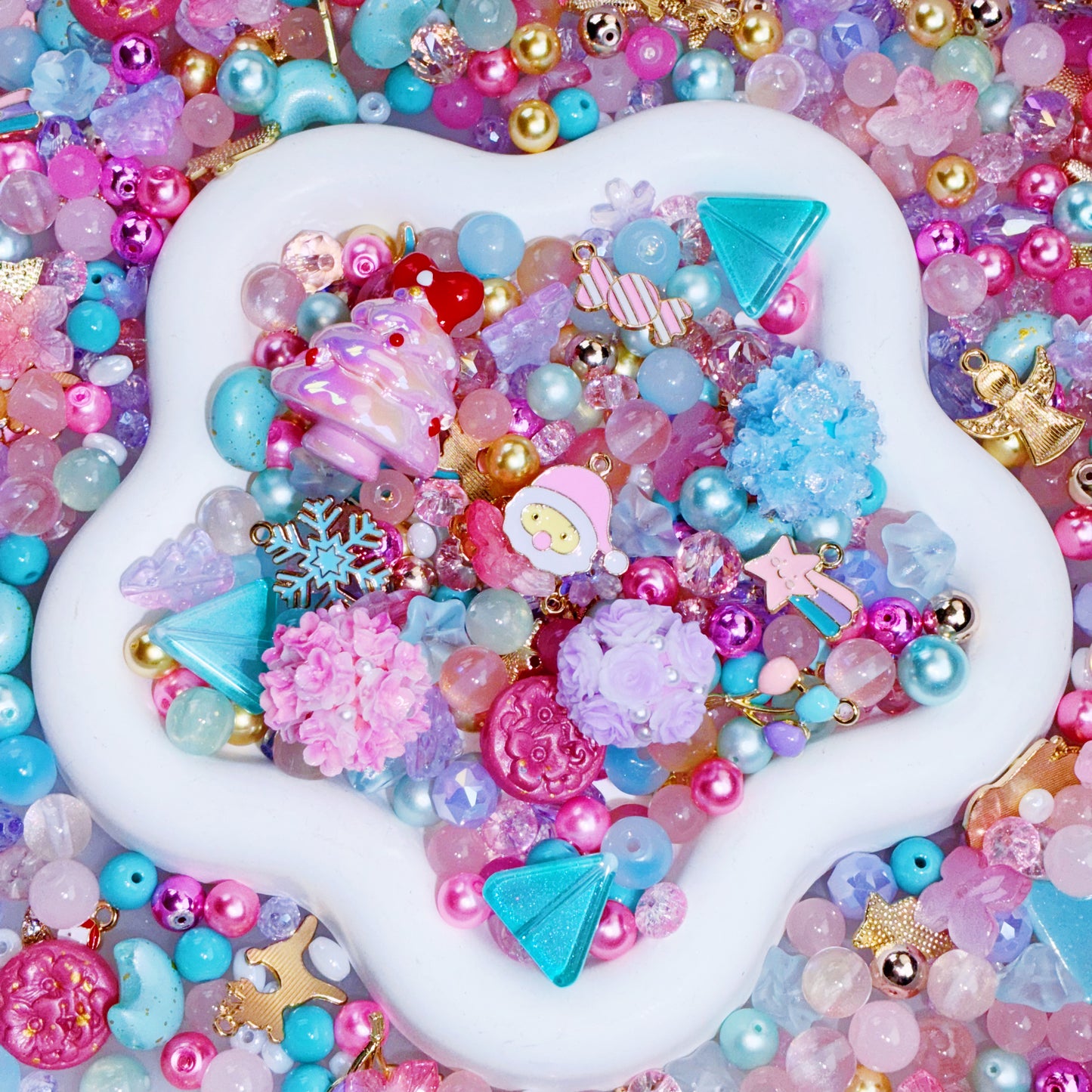 【For Jewelry】Live Product-Cotton Candy Christmas Mix × Gemma
