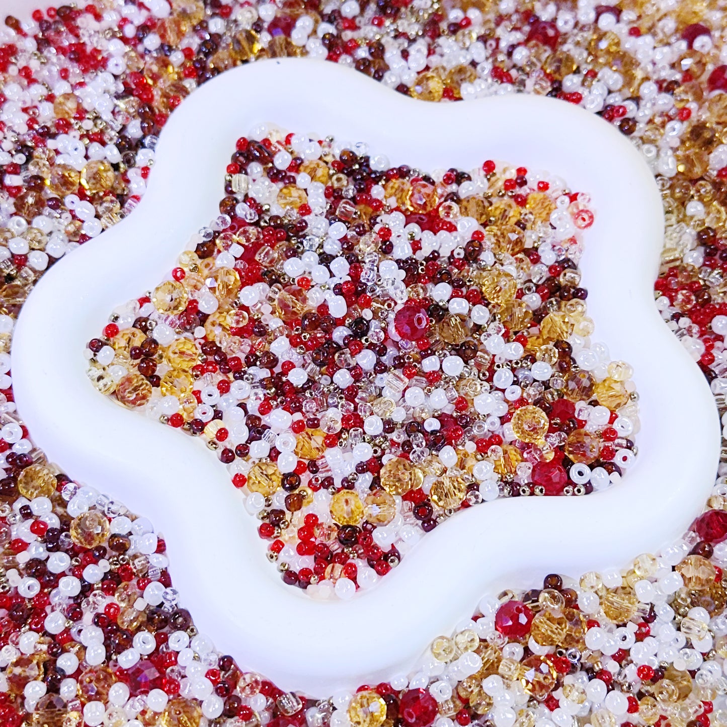 【BOGO】【For Jewelry/Key Chain】Live Product- BOGO Burgundy Shard Seed Mix