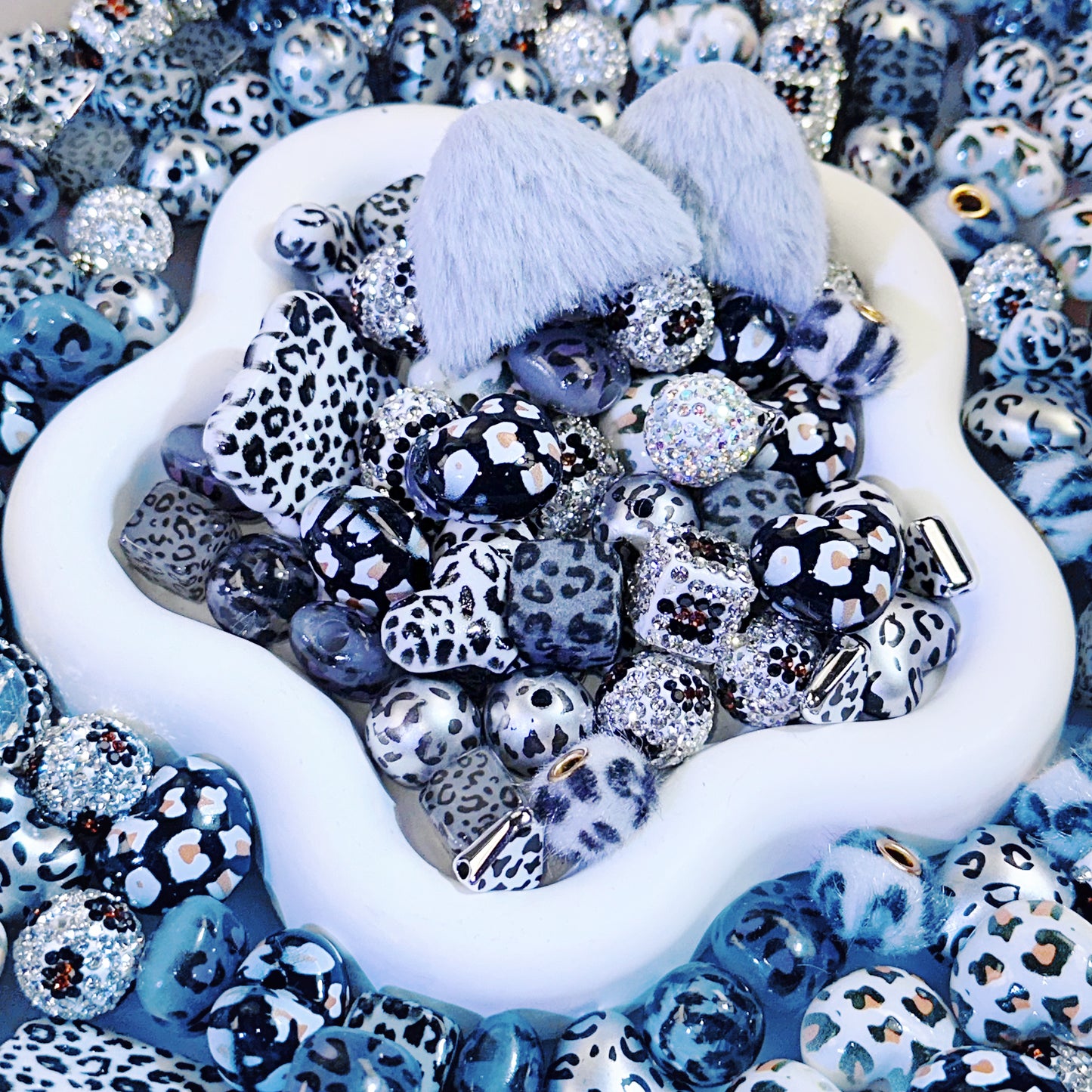 【NEW】【For Pen/Key Chain】Live Product-Snow Leopard Mix