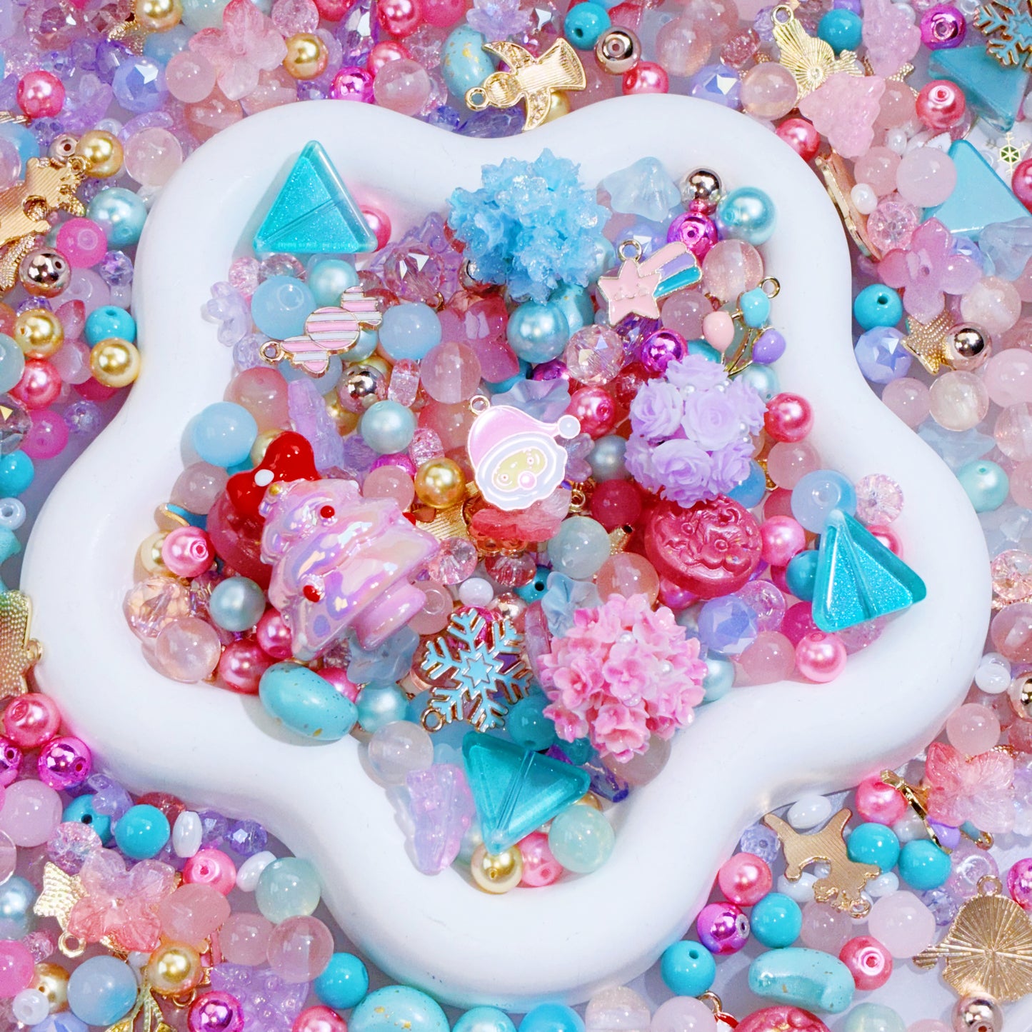 【For Jewelry】Live Product-Cotton Candy Christmas Mix × Gemma