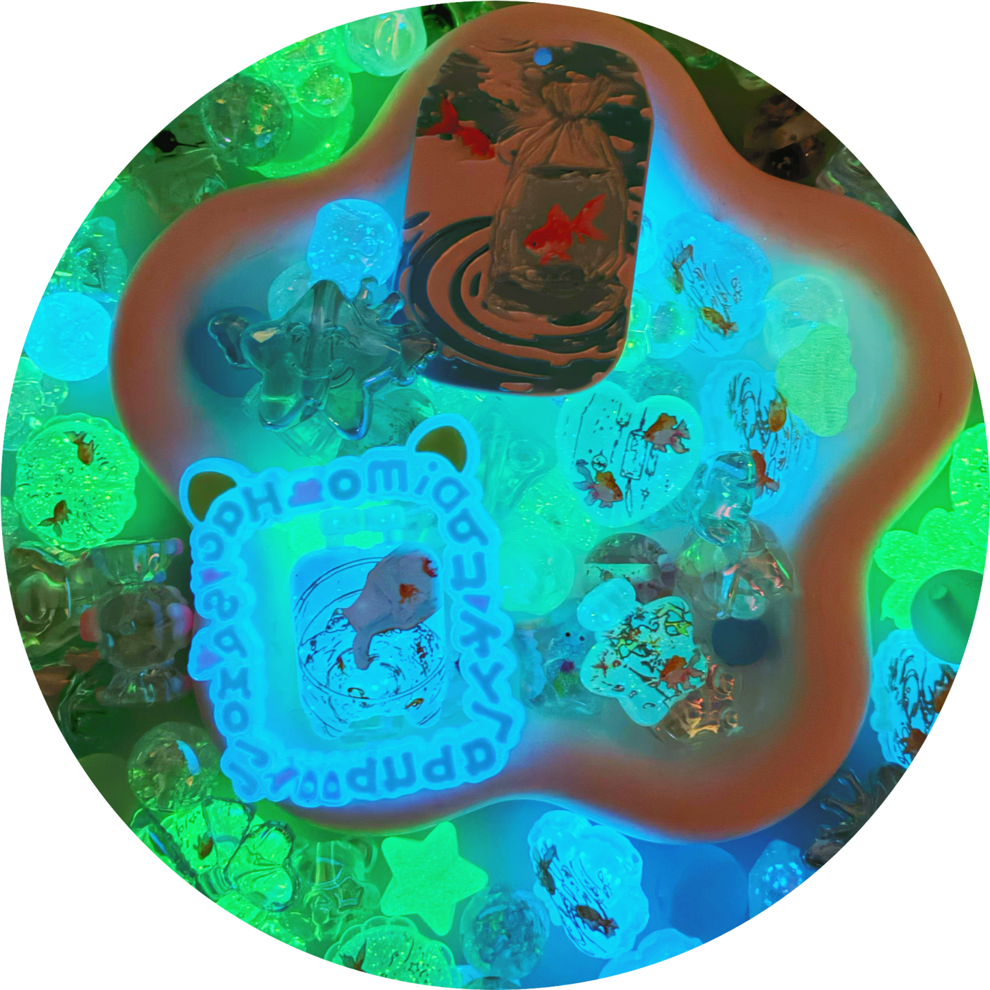 【For Pen/Key Chain】Live Product- Summer Pond Mix（Glow）
