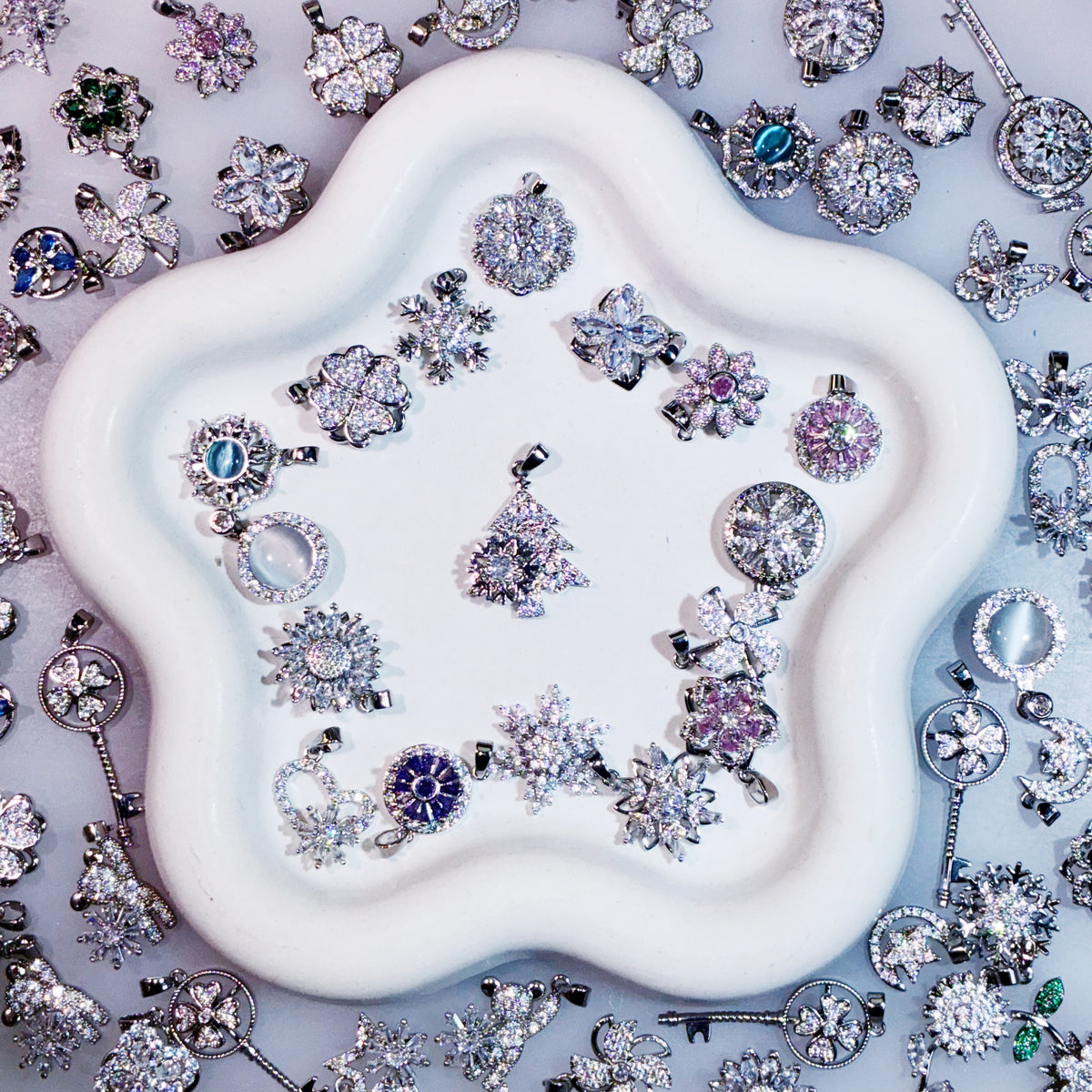 【Jewelry】Live Product- Silver Spinning Pendant Mix