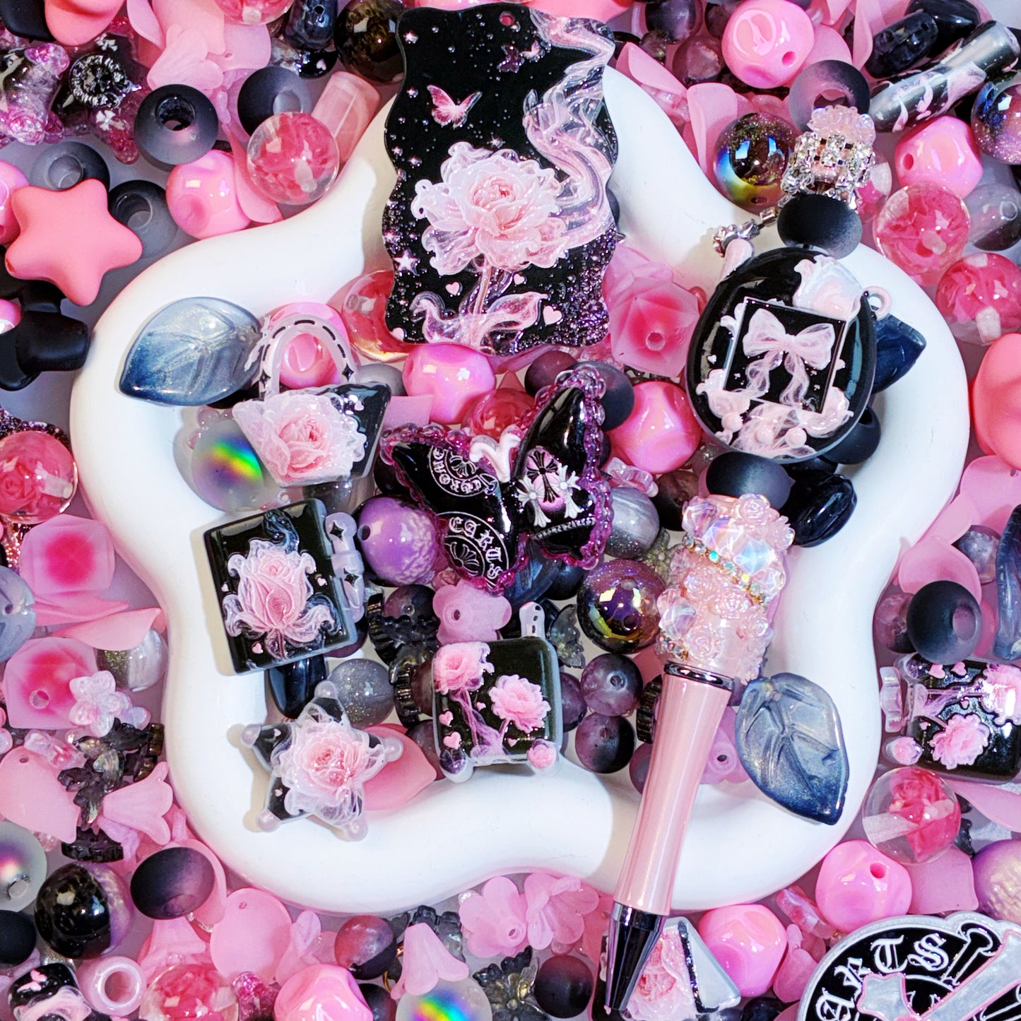 【For Car Hanger/Key Chain】Live Product- Cross& Bloom Mix
