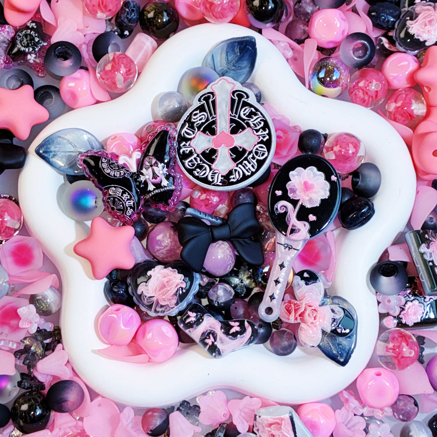 【For Car Hanger/Key Chain】Live Product- Cross& Bloom Mix