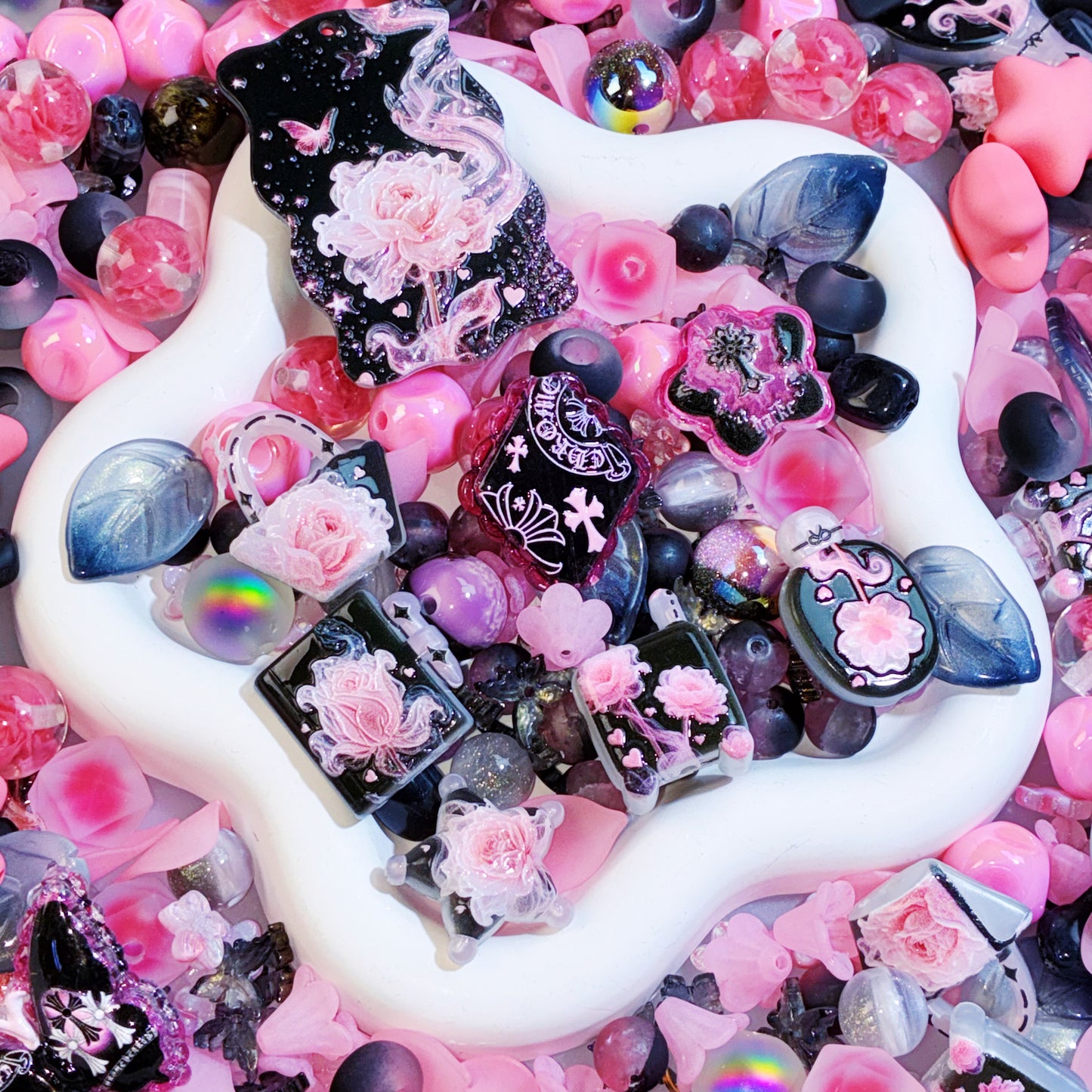 【For Car Hanger/Key Chain】Live Product- Cross& Bloom Mix