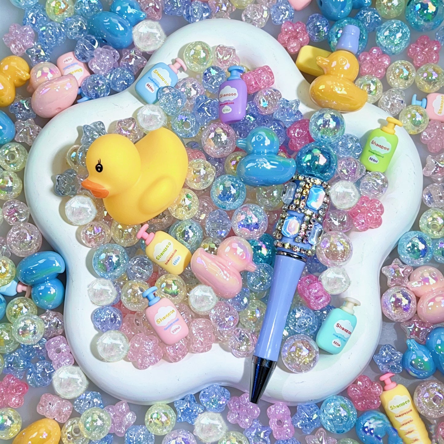 【BOGO】【For Key Chain】Live Product-Bathing Duck × Cherish