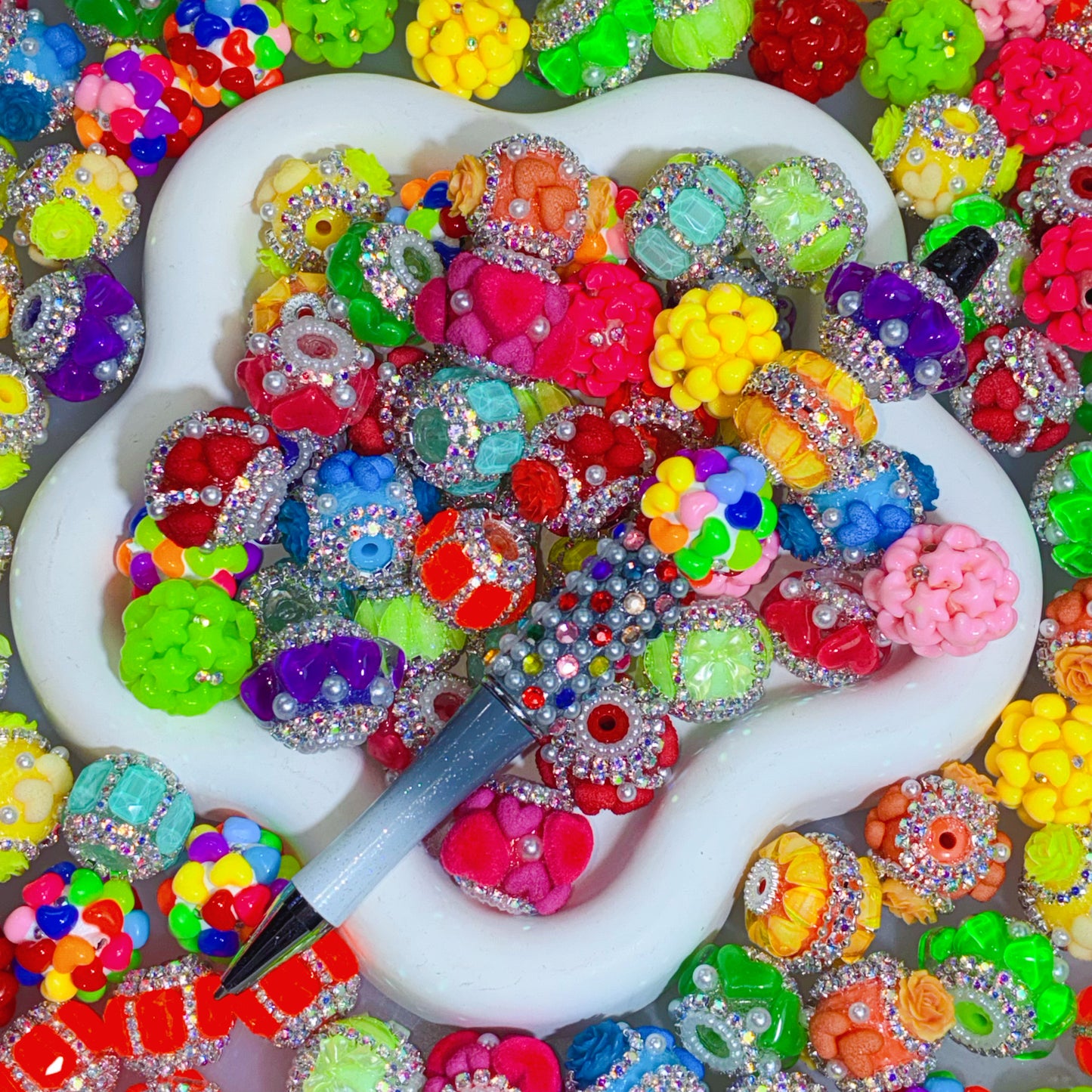 【For Pen/Key Chain】Live Product-Neon Diamond Mix